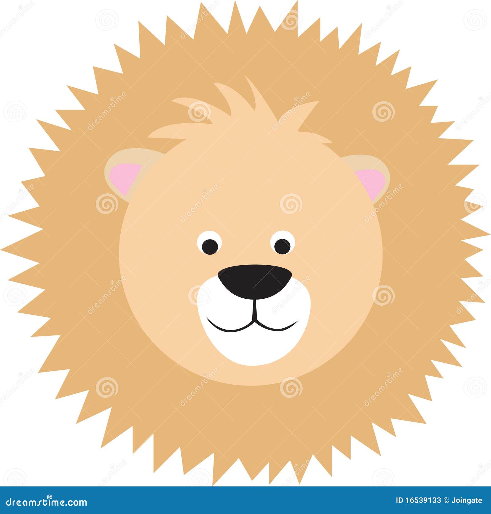 Cartoon lion face stock vector. Illustration of face - 16539133