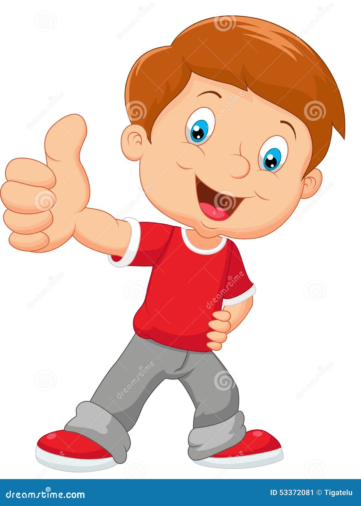 Cartoon a Little Boy Smiling and Likes it Stock Vector - Illustration of  like, posing: 53372081
