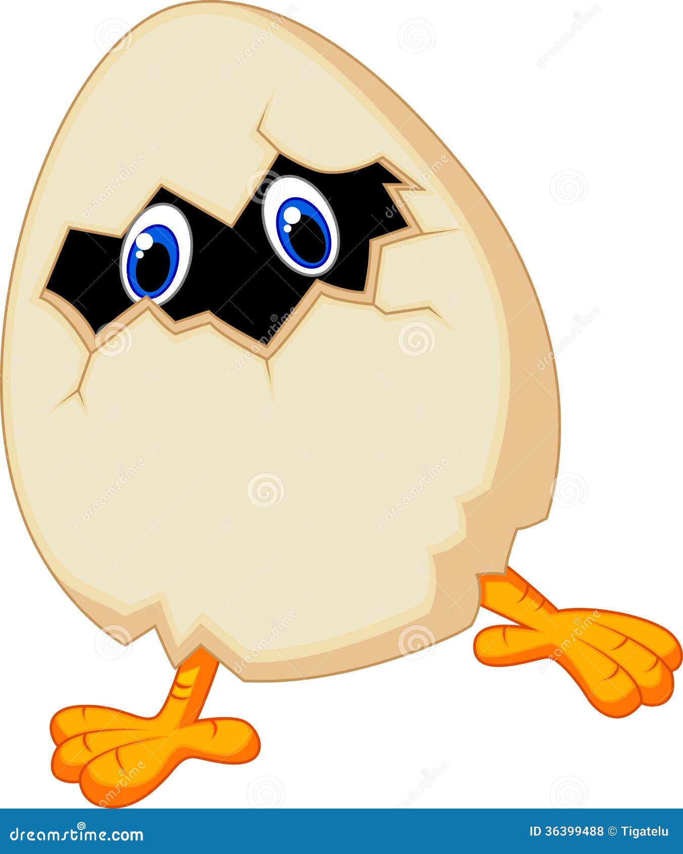Cartoon Little Chicken in Egg Stock Vector Illustration of hatch