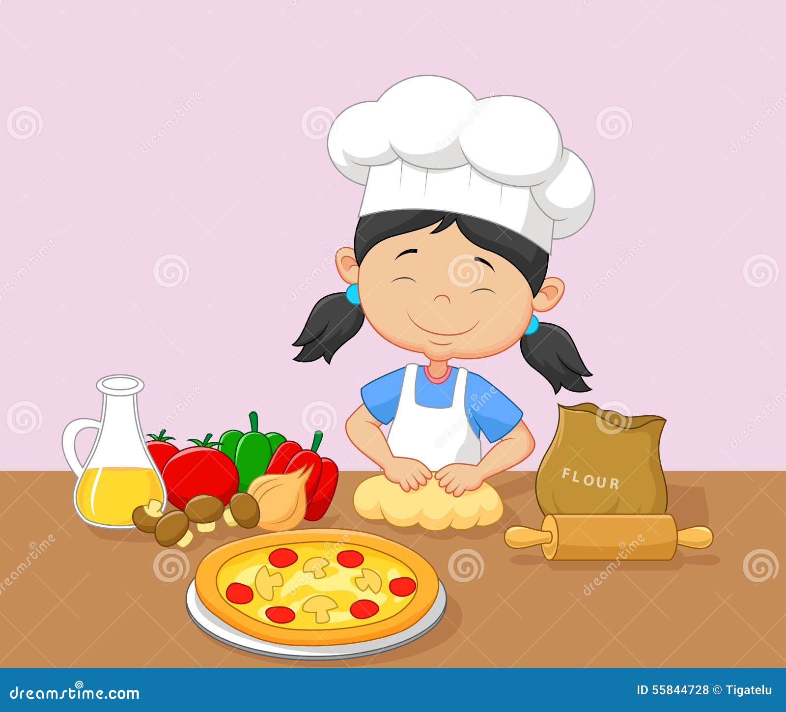 clipart of girl cooking - photo #14