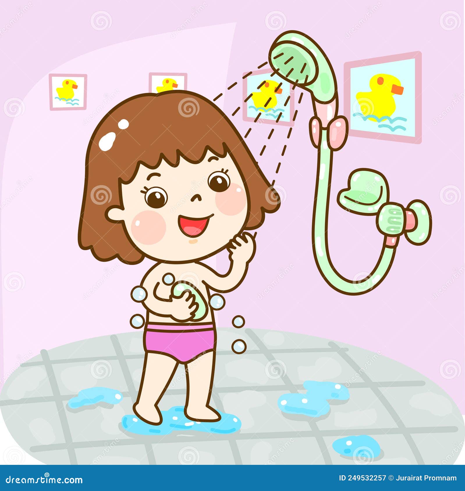 to take a shower clipart