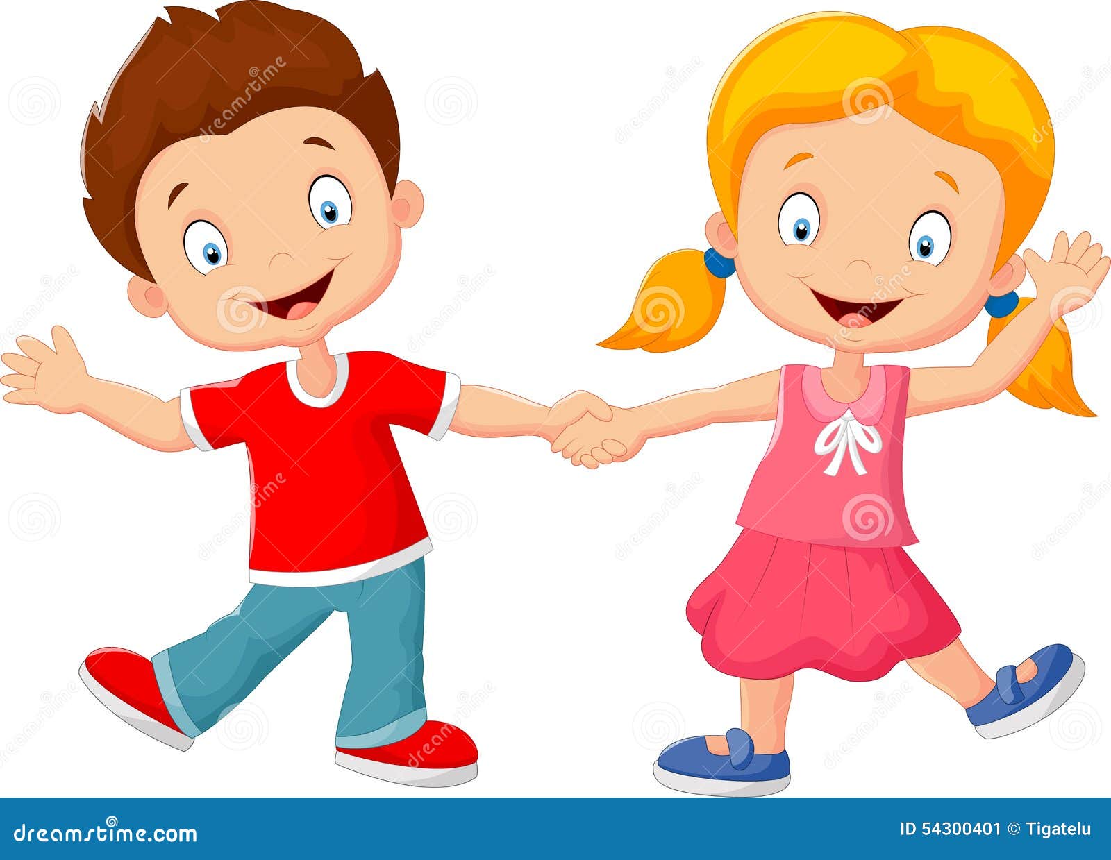 Cartoon Little Kids Holding Hand Stock Vector Illustration Of Girl Carefree Cartoon Little Kids Holding Hand Stock Vector Illustration Of Girl Carefree