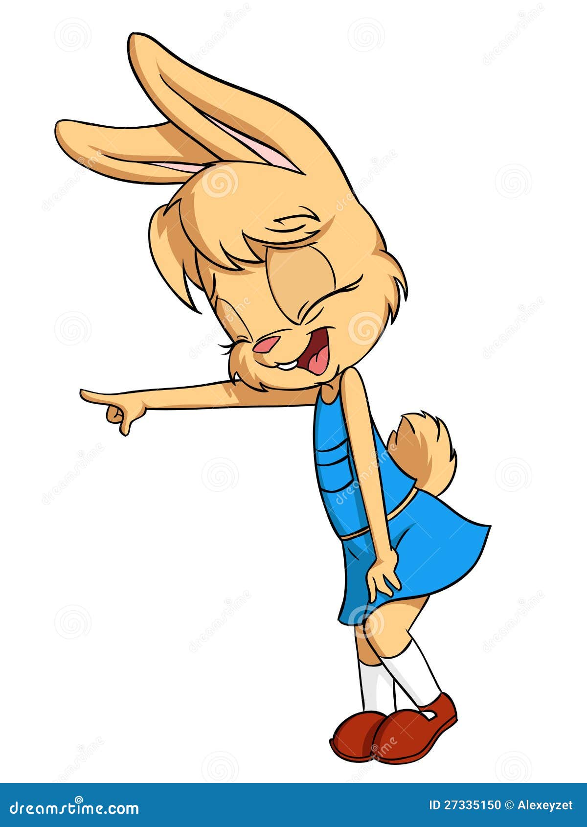 Cartoon Little Laugh Rabbit Female Stock Vector - Illustration of child,  girl: 27335150