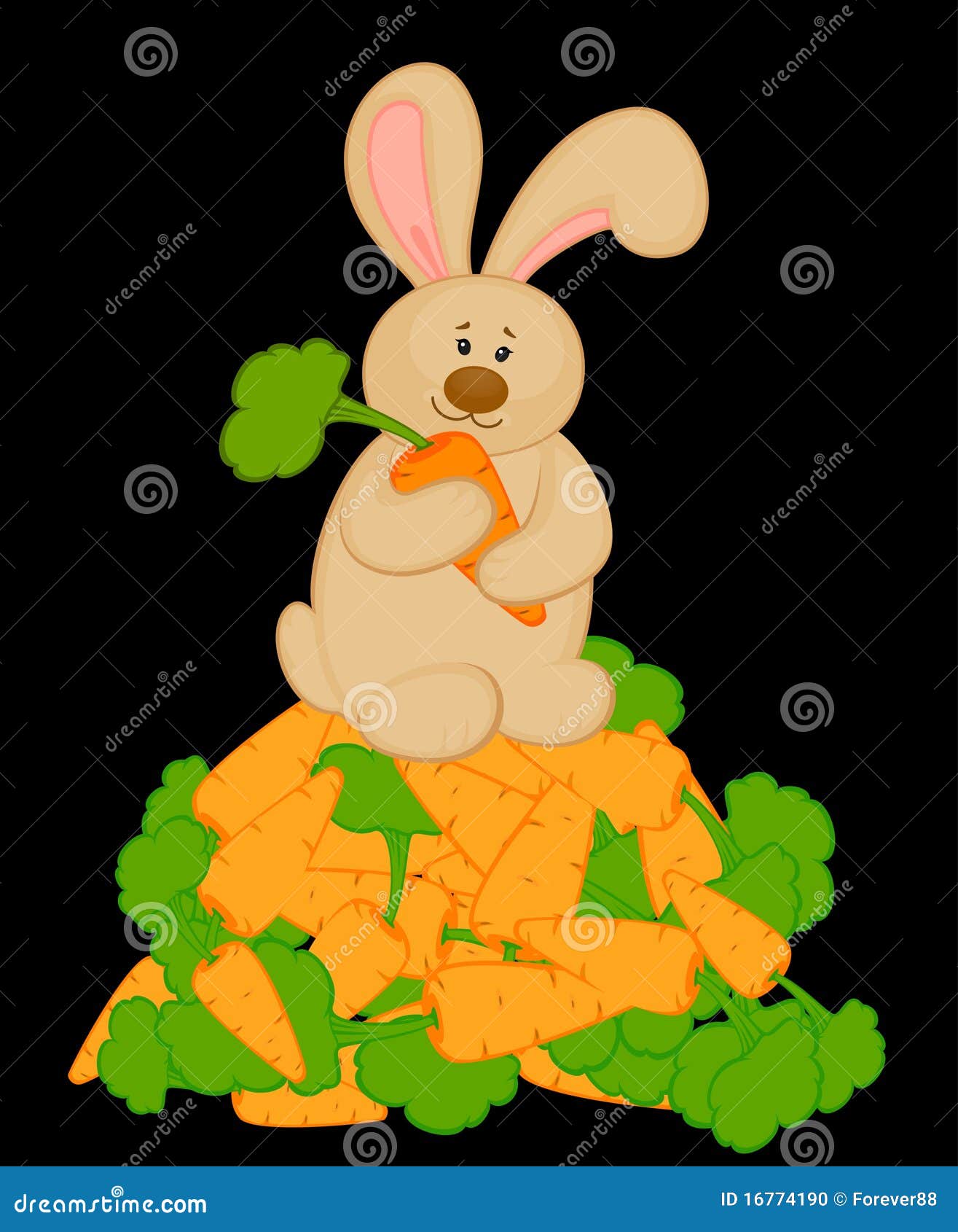 Cartoon little toy bunny stock vector. Illustration of bunny 16774190