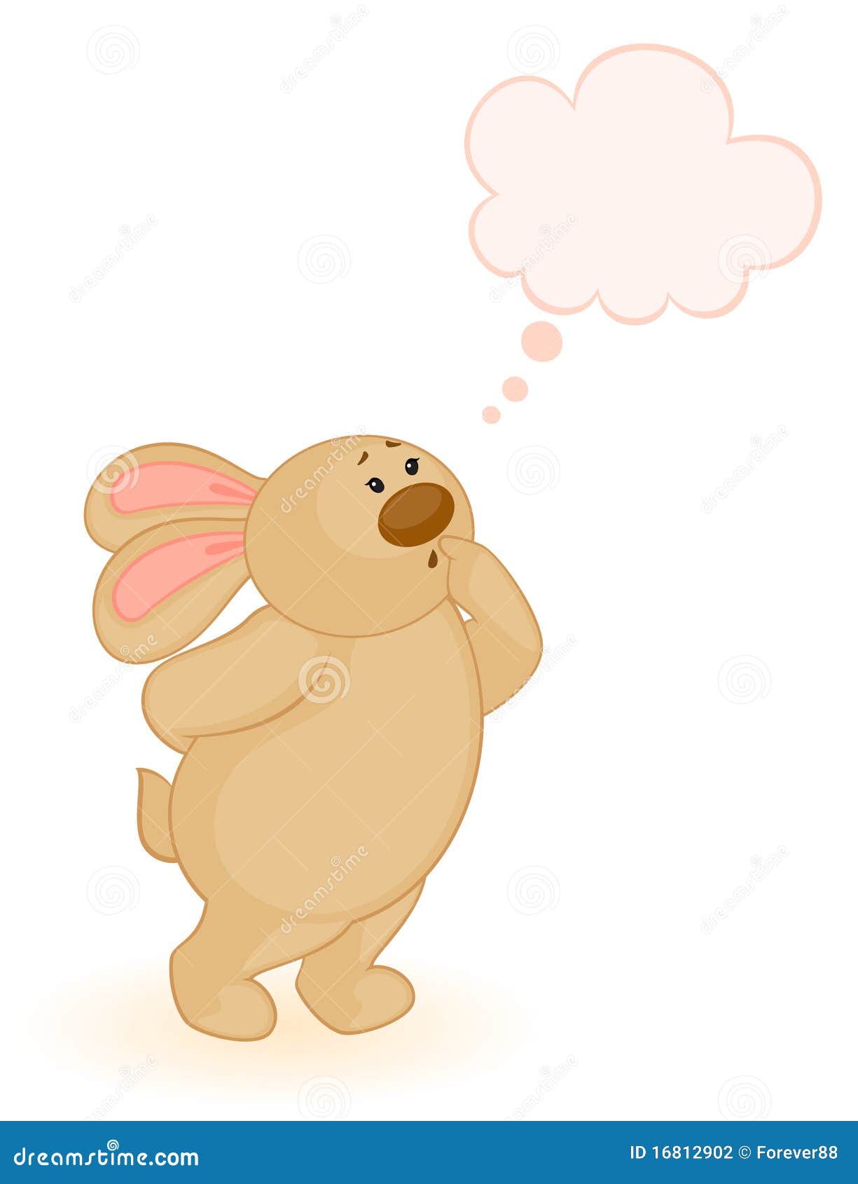 Cartoon little toy bunny stock vector. Illustration of comic 16812902