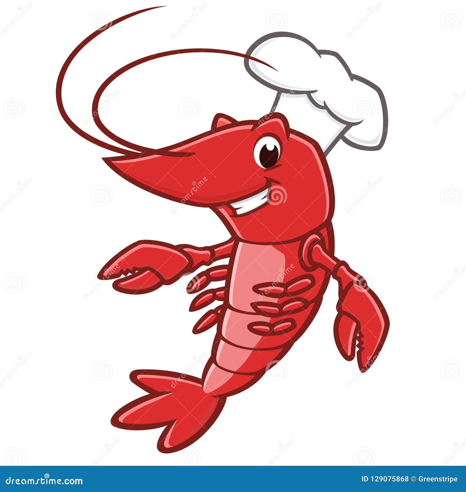 Cartoon Lobster stock vector. Illustration of happy 129075868
