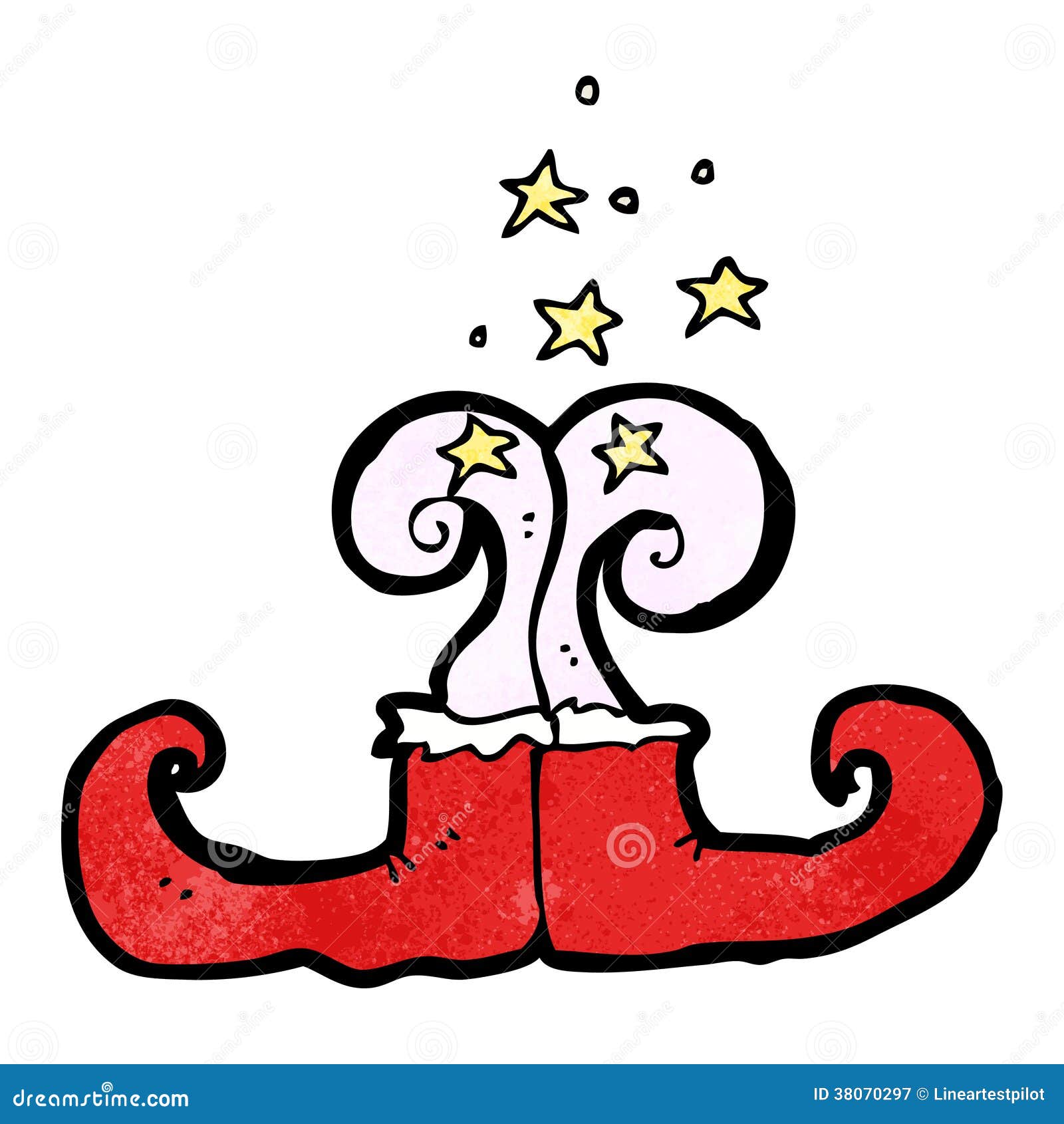 Cartoon Magic Christmas Shoes Stock Illustration Illustration of clip