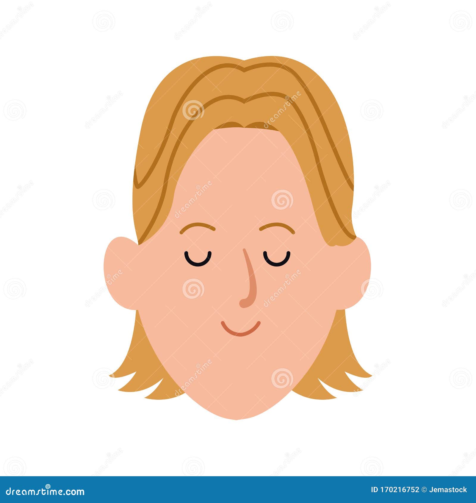 Cartoon Man with Blonde Hair Icon, Colorful Design Stock Vector ...