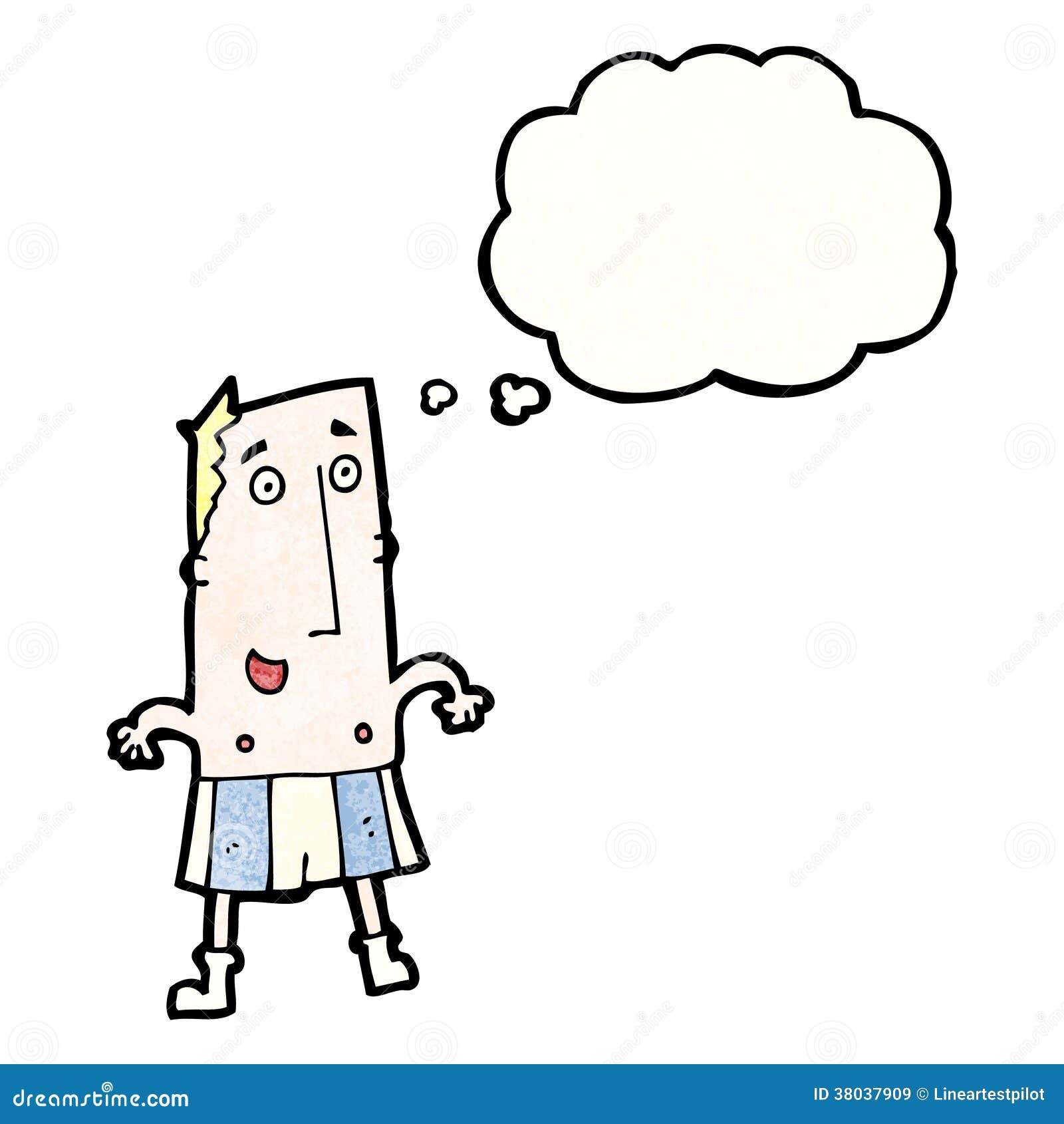 Cartoon Man in Boxer Shorts Stock Vector Illustration of cute, grunge