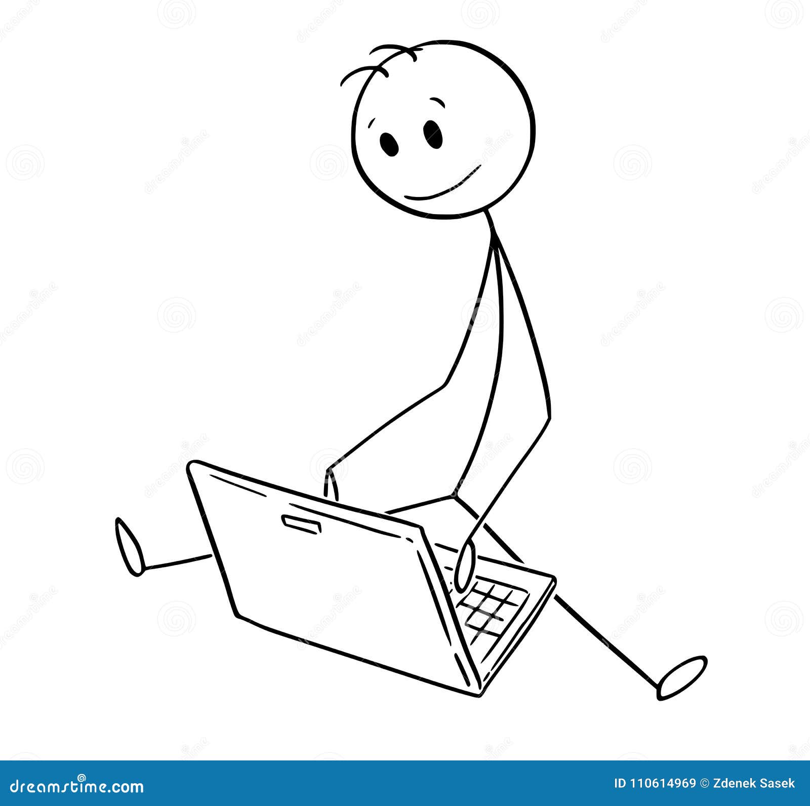 Cartoon of Man or Businessman Sitting on Ground and Working on Laptop Notebook Stock Vector - Illustration of home, cartoon: 110614969 Cartoon of Man or Businessman Sitting on Ground and Working on Laptop Notebook Stock Vector - Illustration of home, cartoon: 110614969
