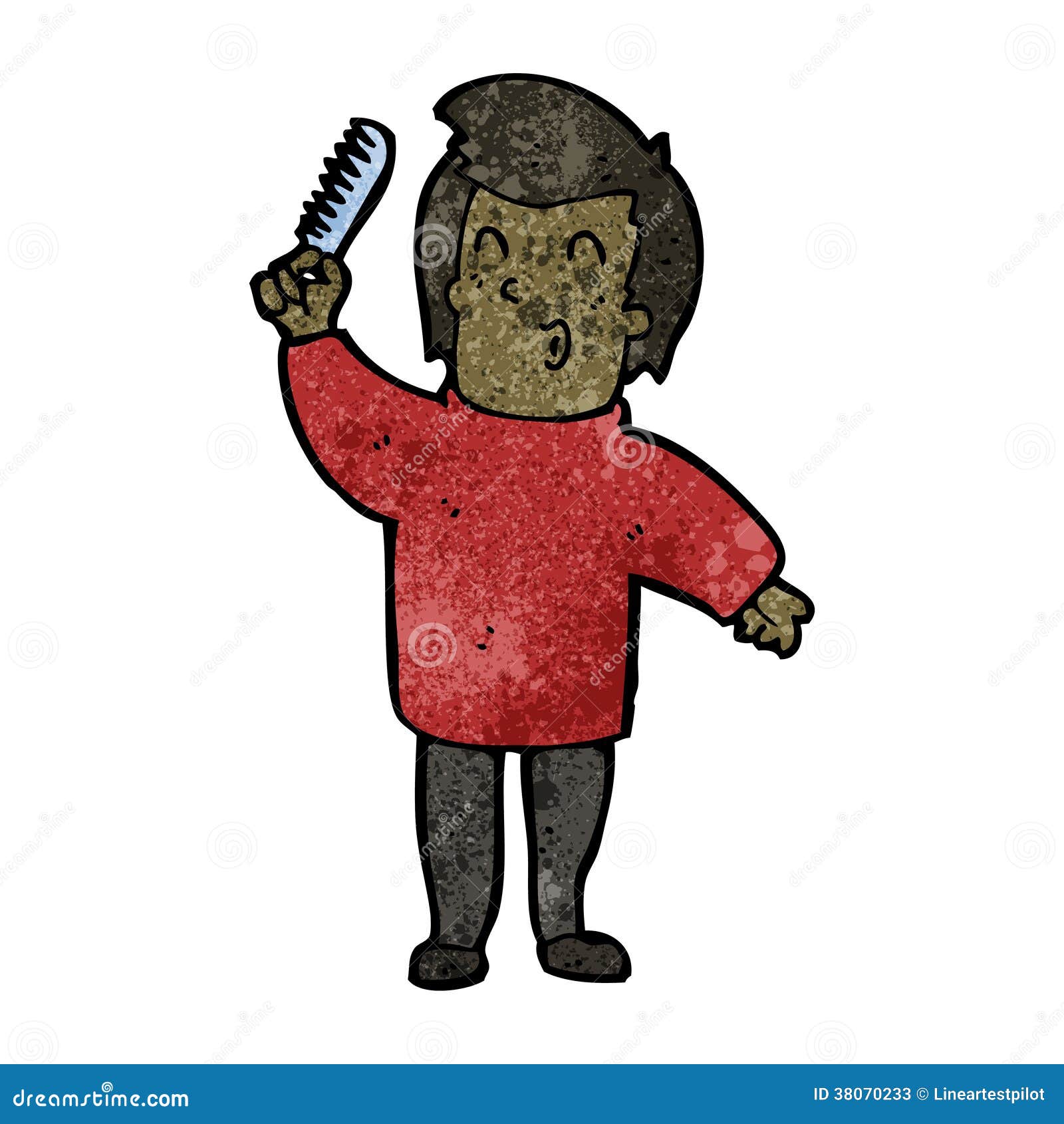Cartoon man combing hair stock vector. Illustration of doodle - 38070233