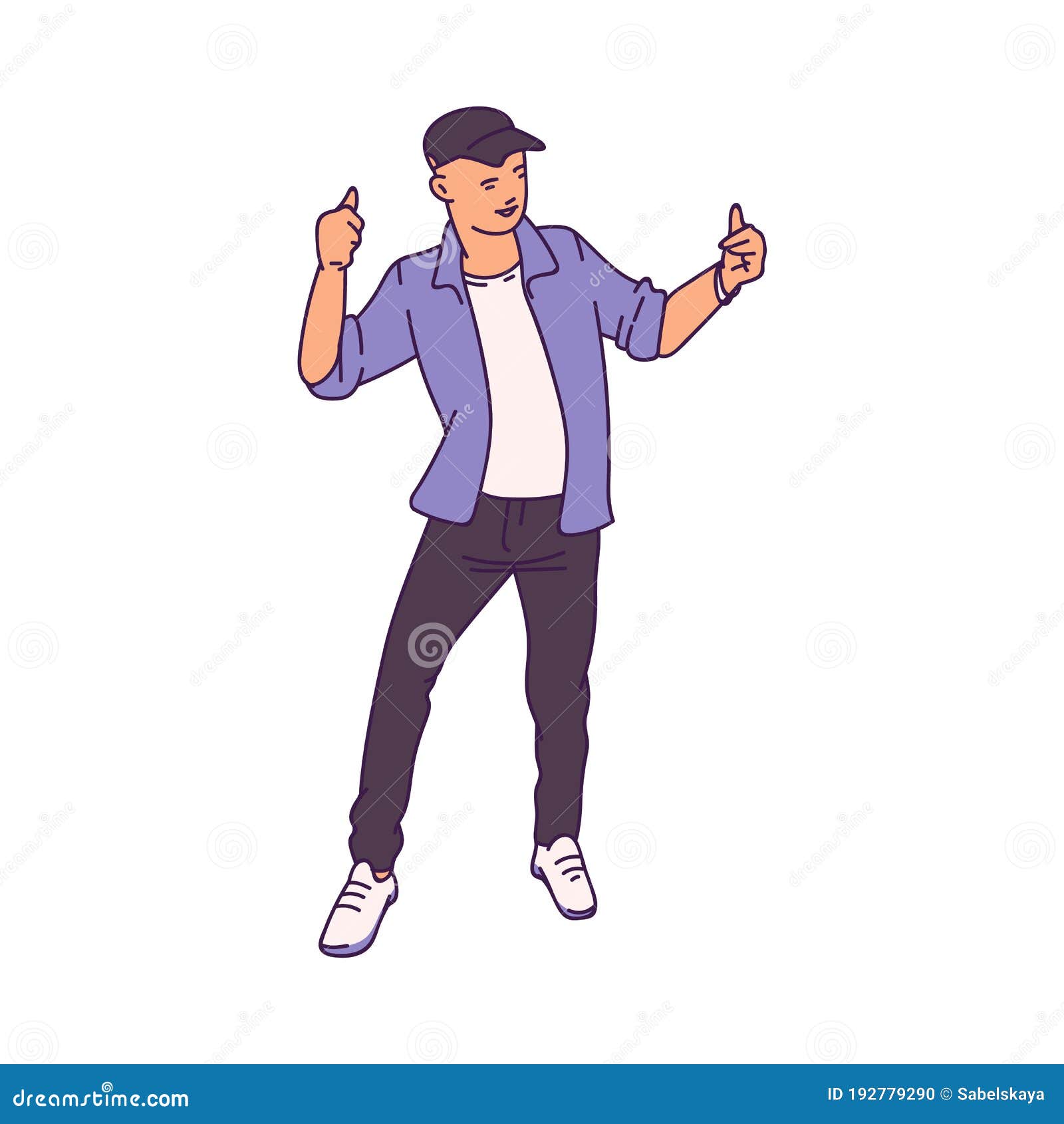 Cartoon Man Dancing Isolated on White Background - Funny Male Dancer Stock  Vector - Illustration of person, male: 192779290