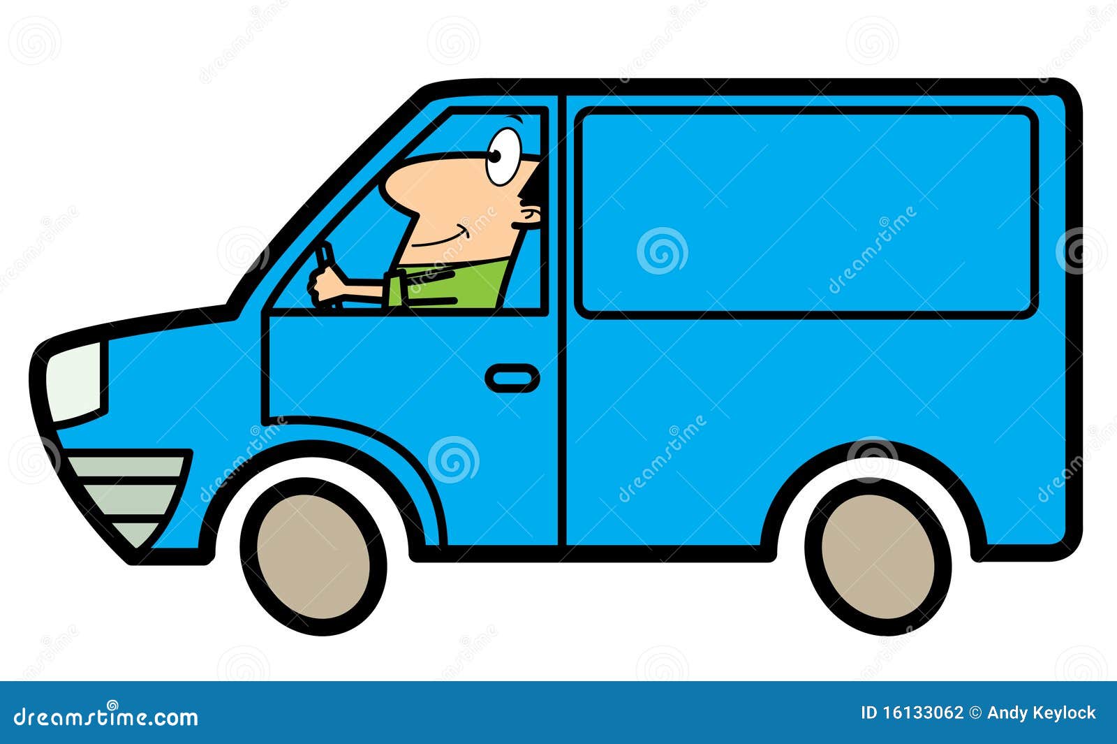 Cartoon Man Driving A Truck Stock Vector  Illustration of work, working: 16133062