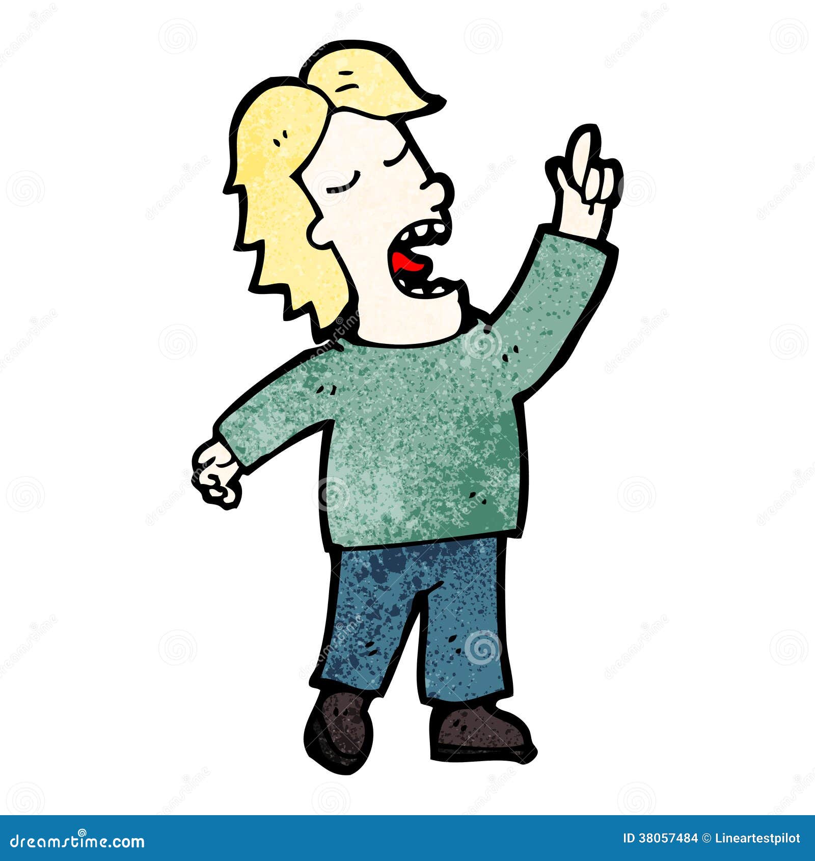 Cartoon man explaining stock vector. Illustration of drawing 38057484