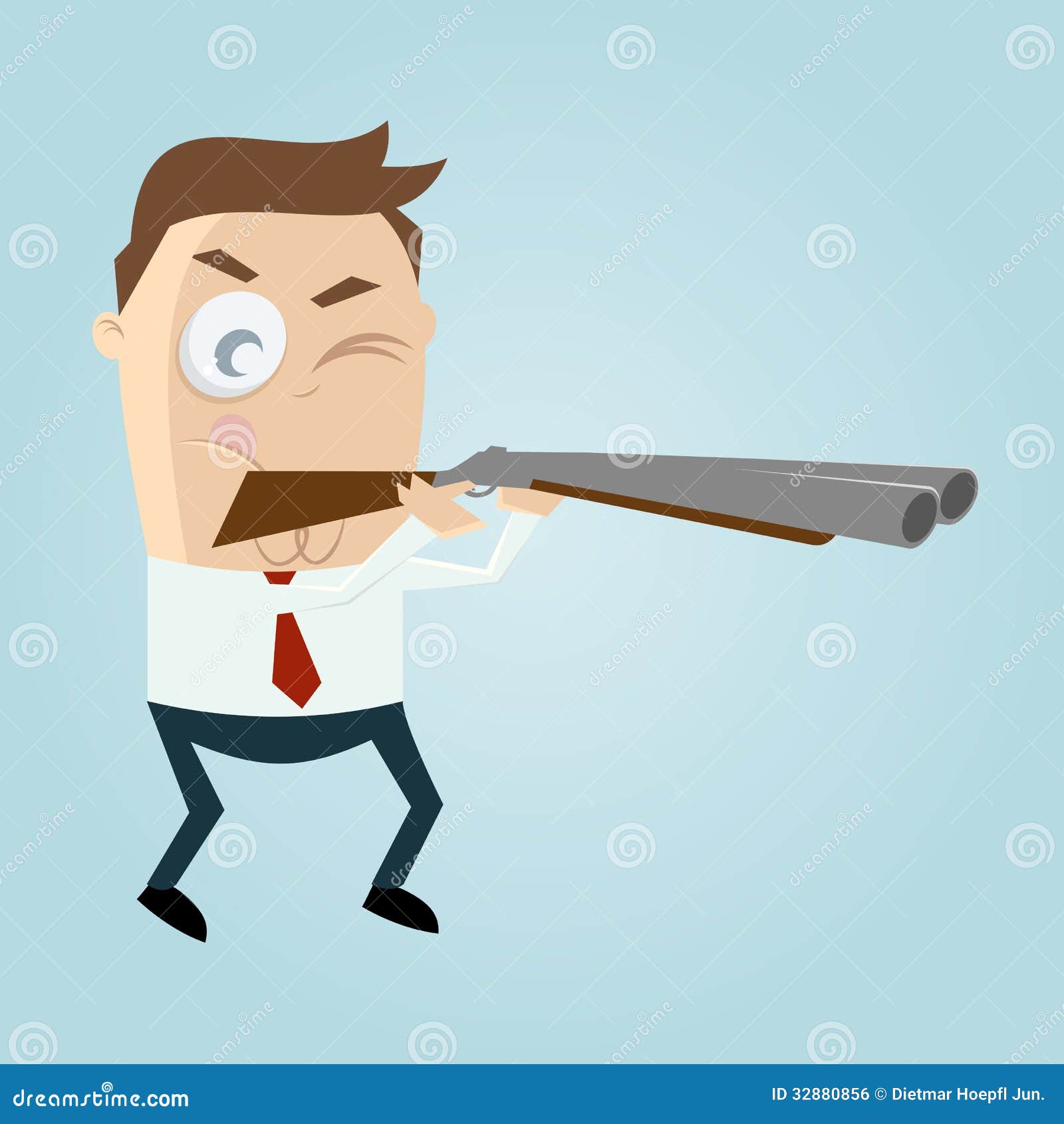 Cartoon man with gun stock vector. Illustration of person 32880856