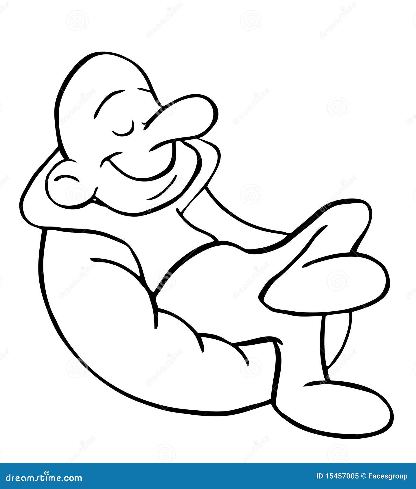 Cartoon man relaxing stock vector. Illustration of contour - 15457005 Cartoon man relaxing stock vector. Illustration of contour - 15457005