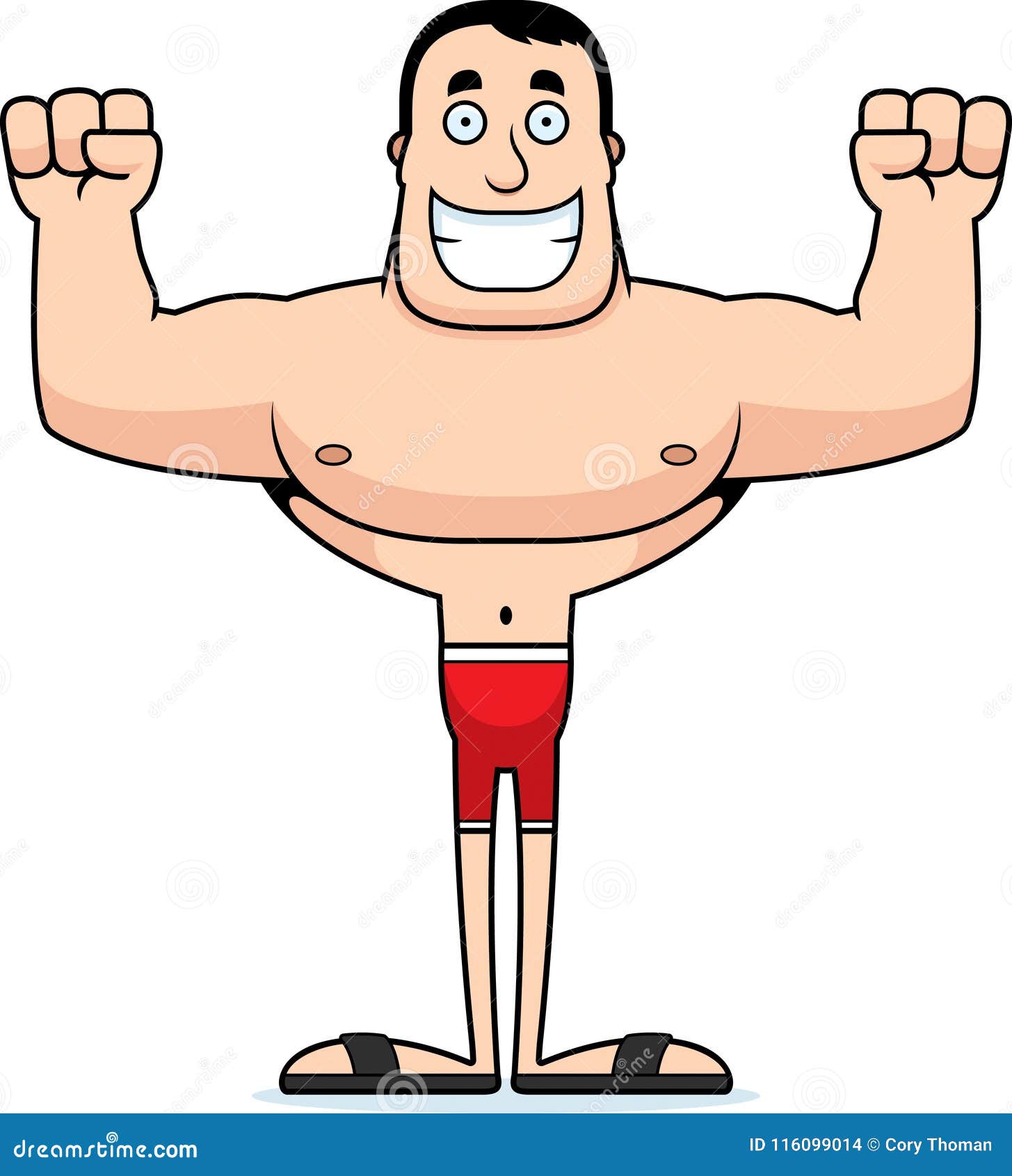 Cartoon Smiling Man Swimsuit Stock Vector - Illustration of suit ...