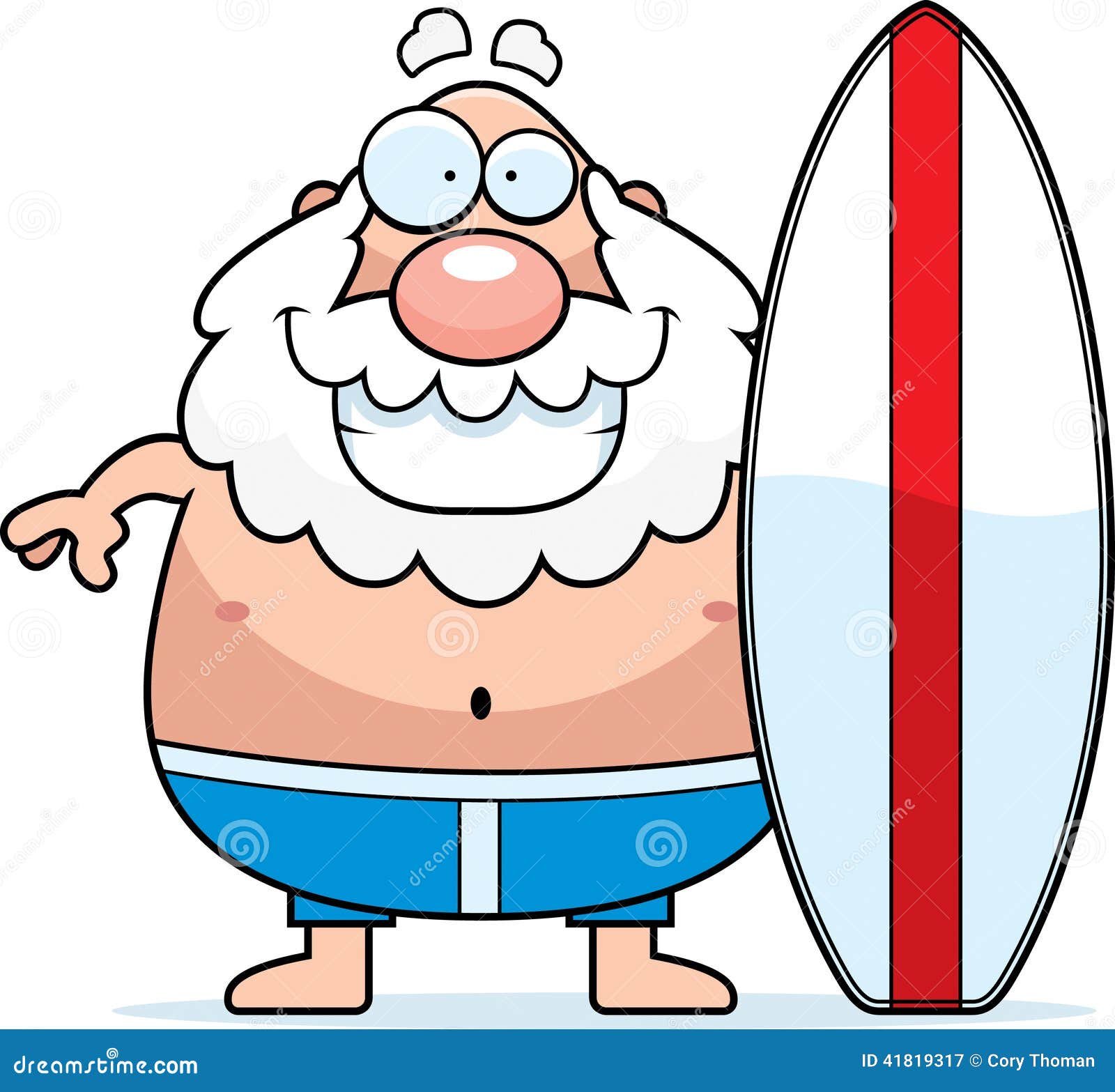 Cartoon Man Surfboard Stock Vector Image 41819317