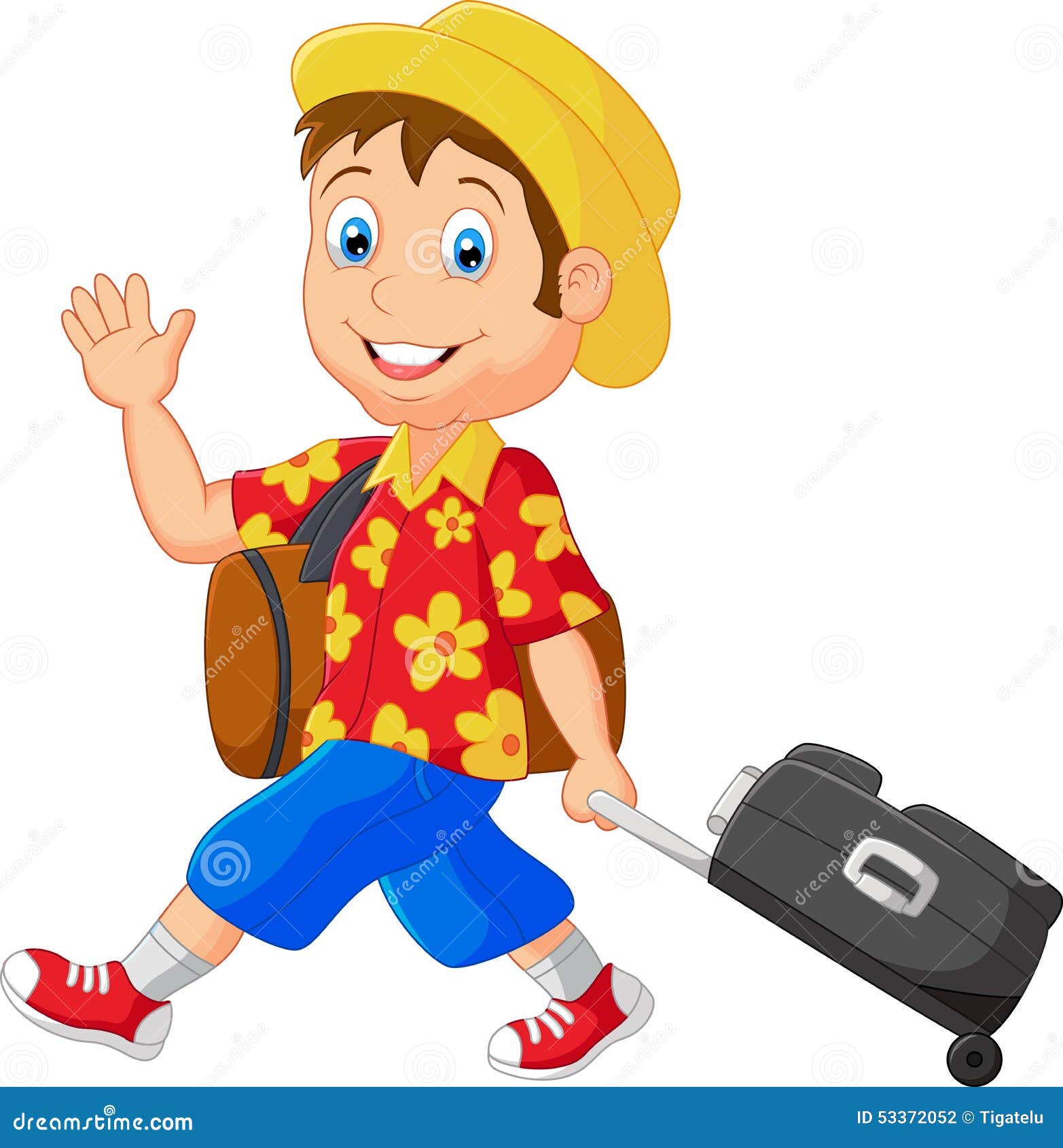 Traveling Man Clipart Cartoon