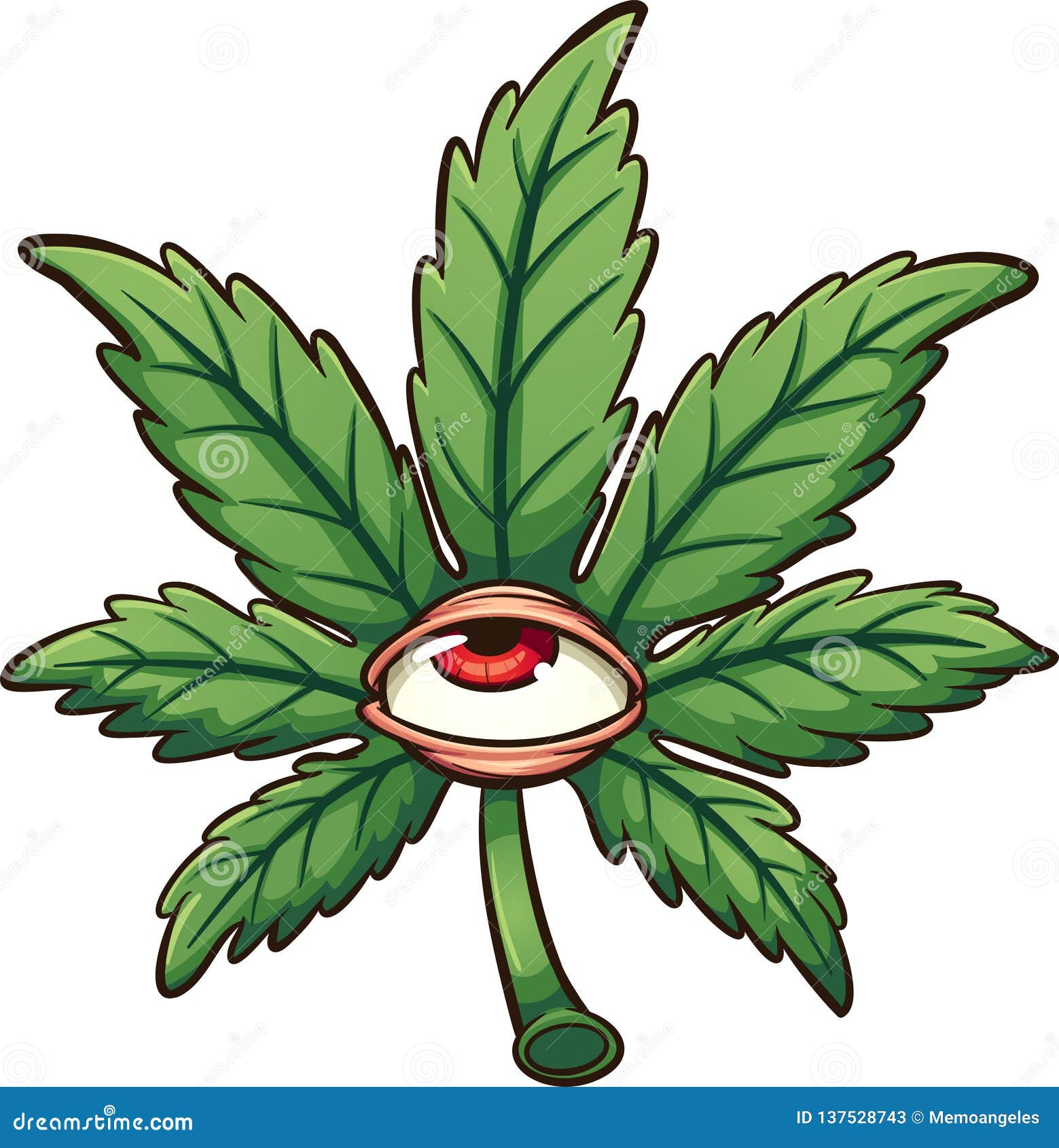 Easy Pot Leaf Drawing