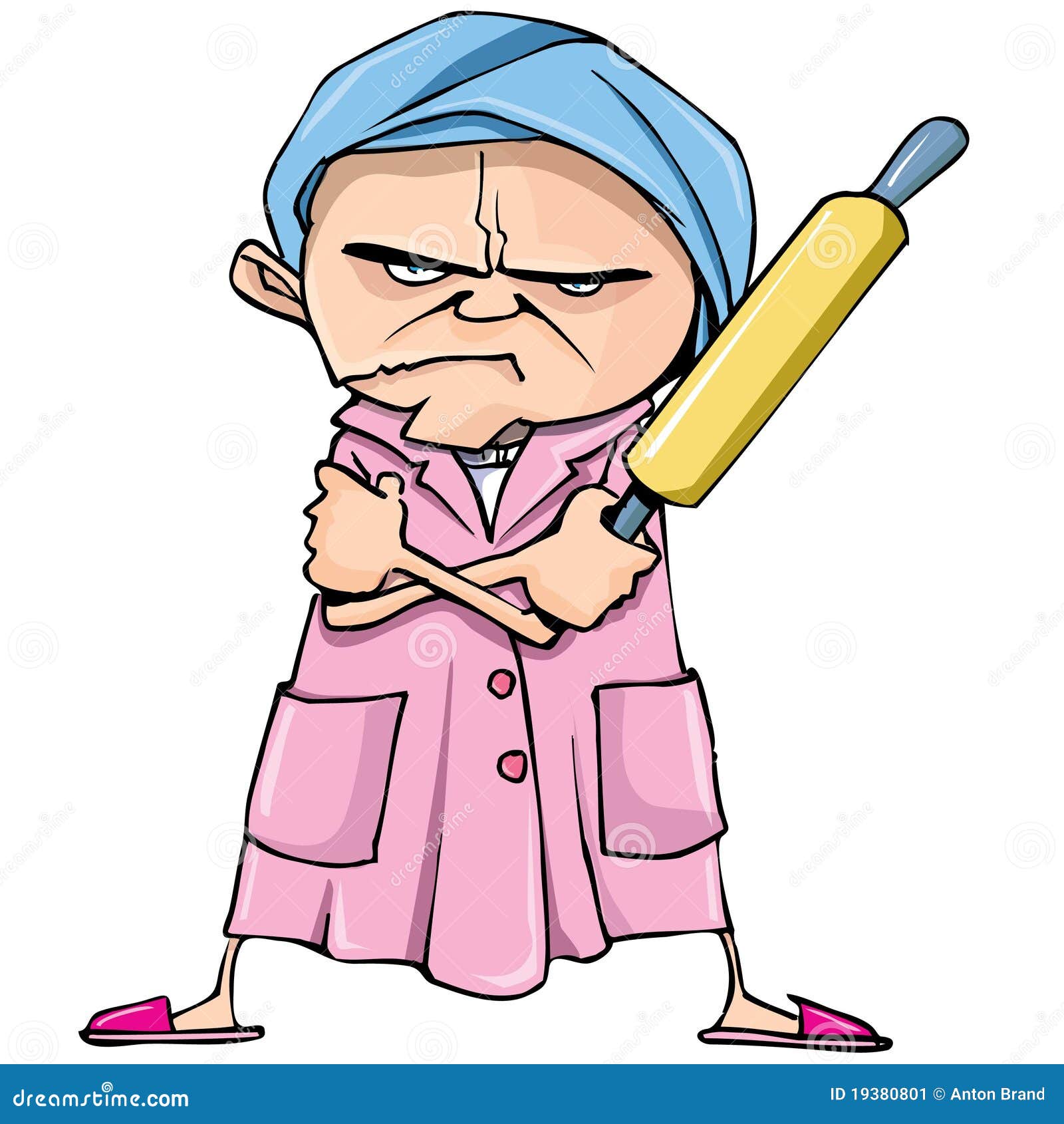 Cartoon of mean old woman stock vector. Illustration of grey - 19380801