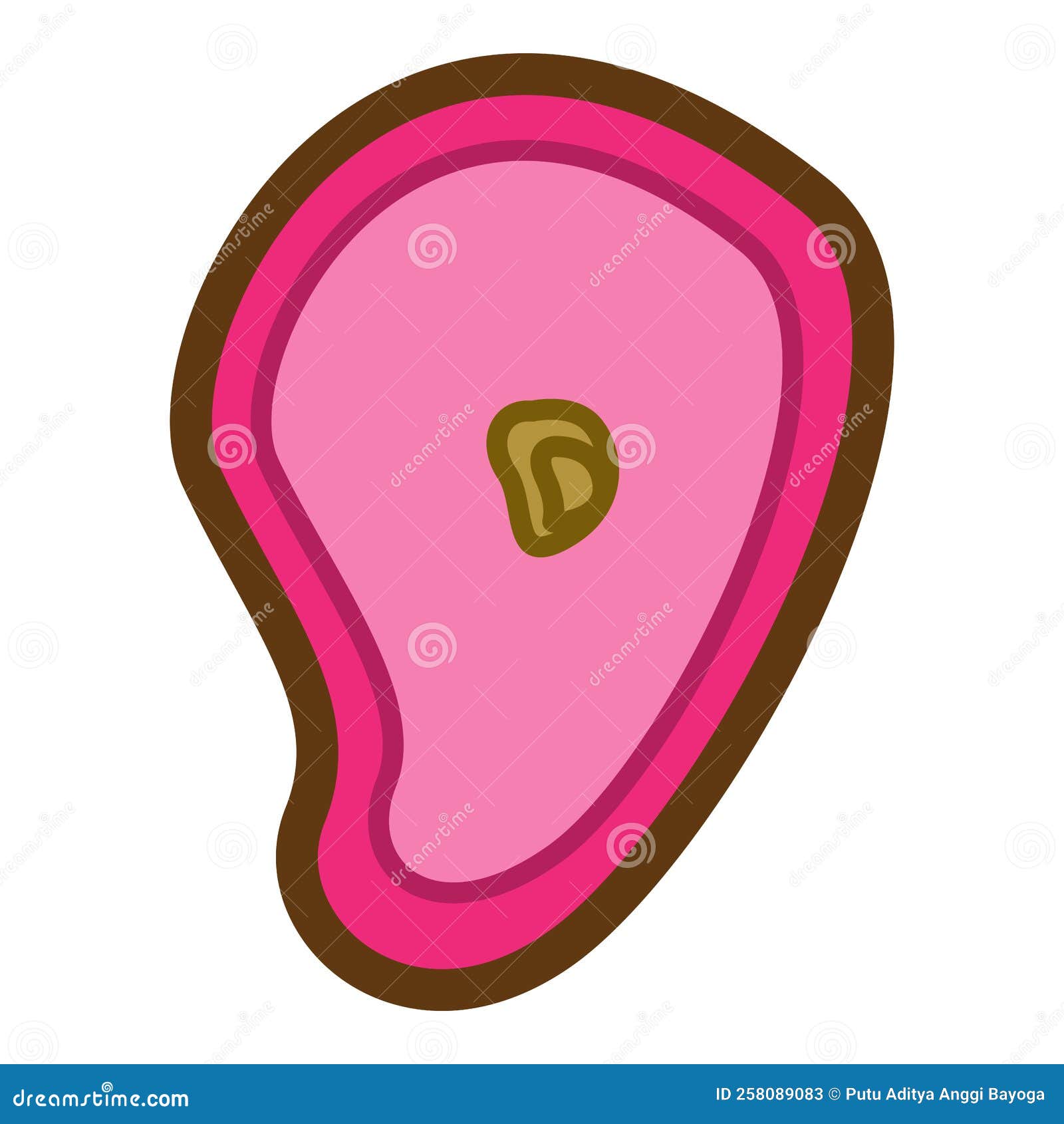 Cartoon meat stock vector. Illustration of logo, cartoon 258089083