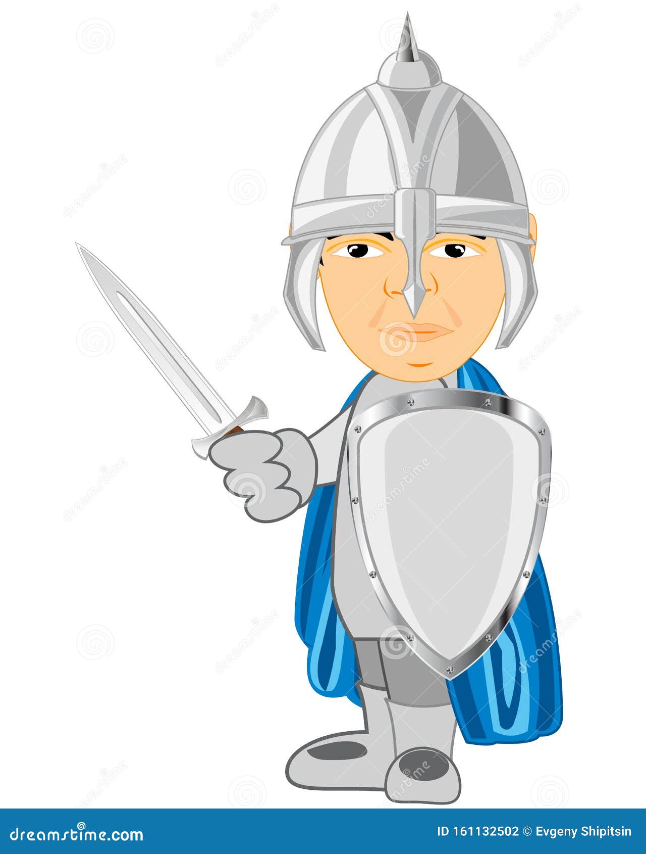 Vector Illustration of the Cartoon of the Medieval Knight Stock Vector ...