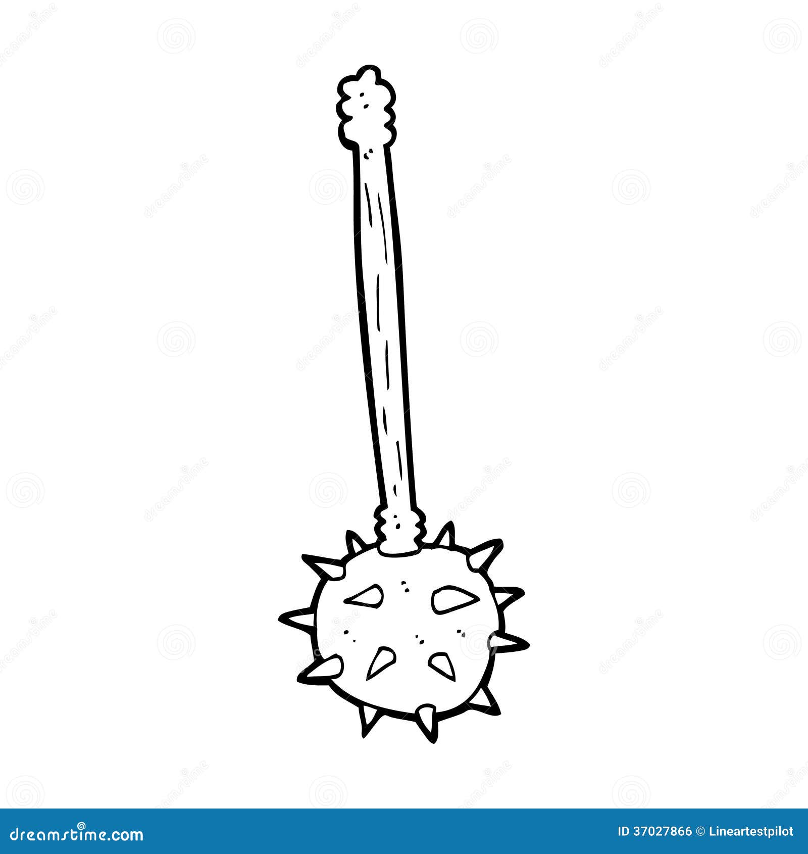 Cartoon medieval mace stock illustration. Illustration of retro 37027866