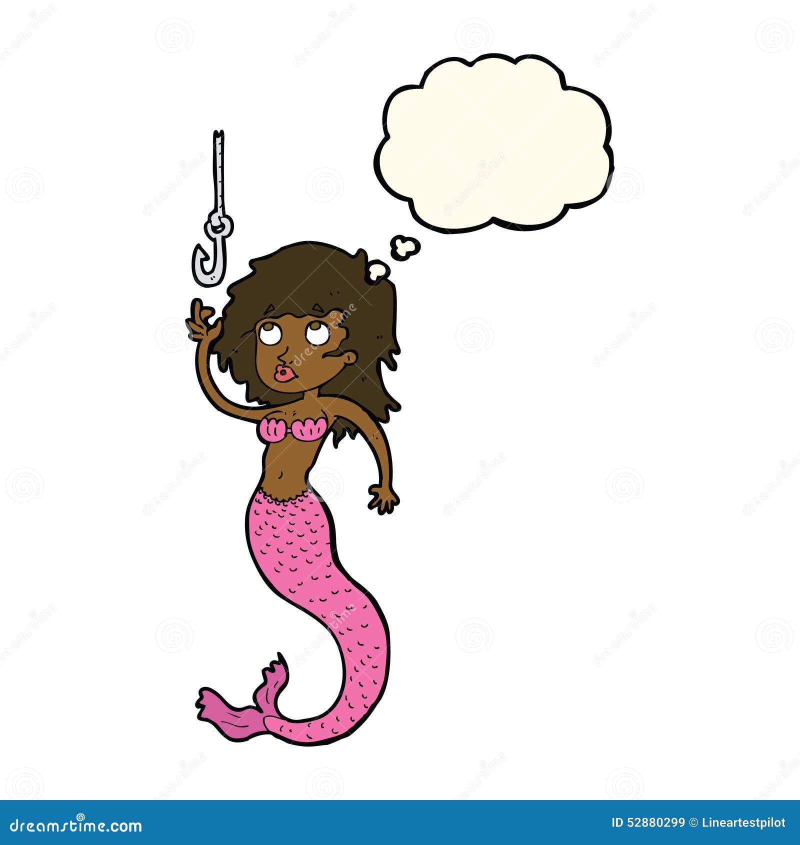 Up Pin Woman Female Girl Fish Hook Cartoon Character Cheerful Clip