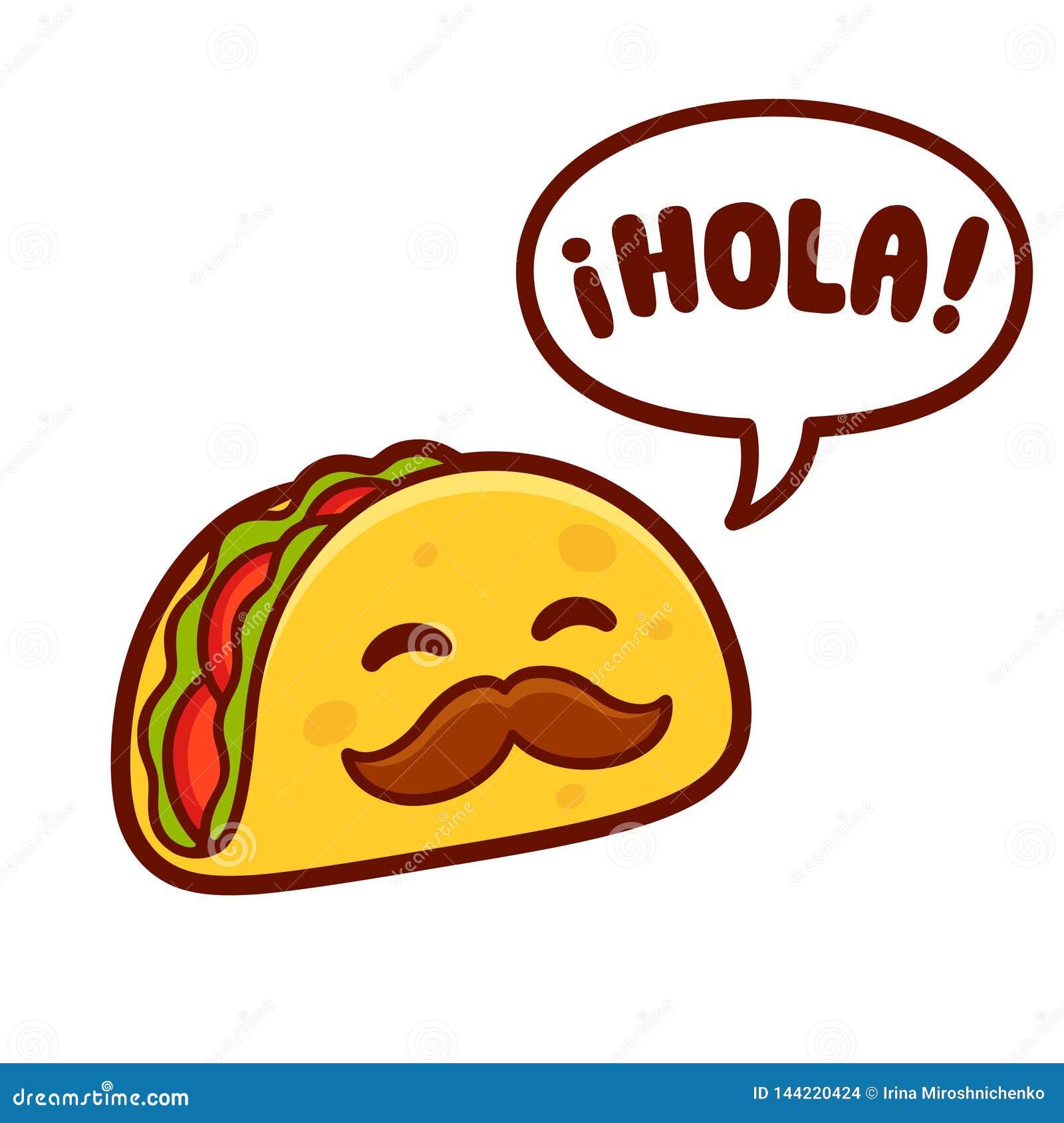 Cartoon Mexican Taco Character Stock Vector - Illustration of cartoon,  drawing: 144220424
