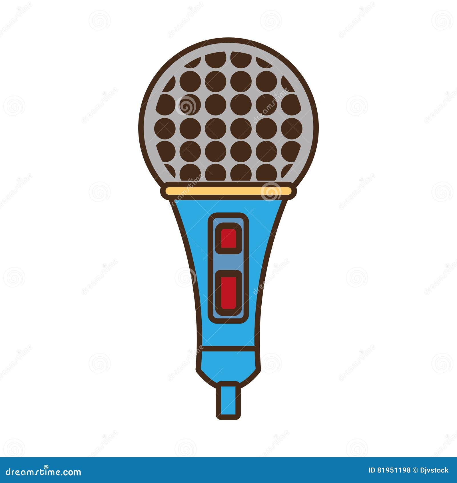 Cartoon Microphone And Stand 71588021