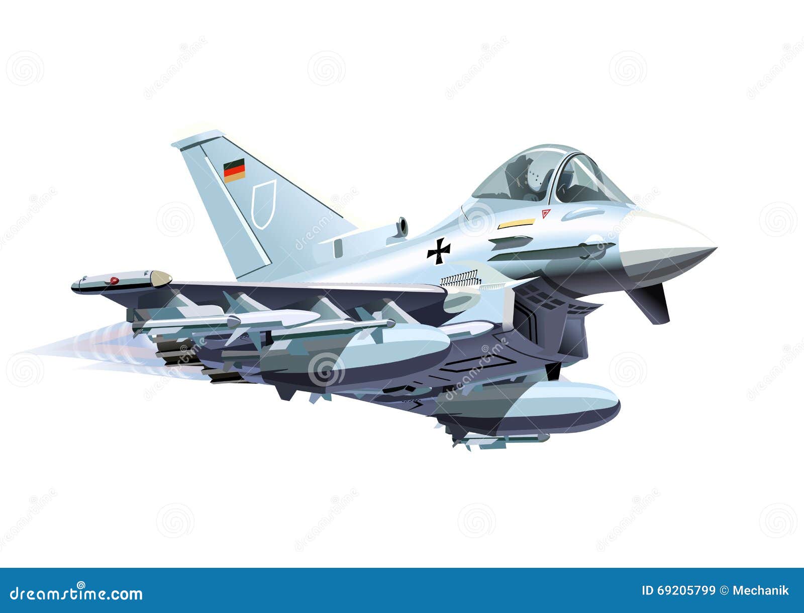 Vector Cartoon Eurofighter Typhoon Stock Vector - Illustration of aviation,  humor: 69205799