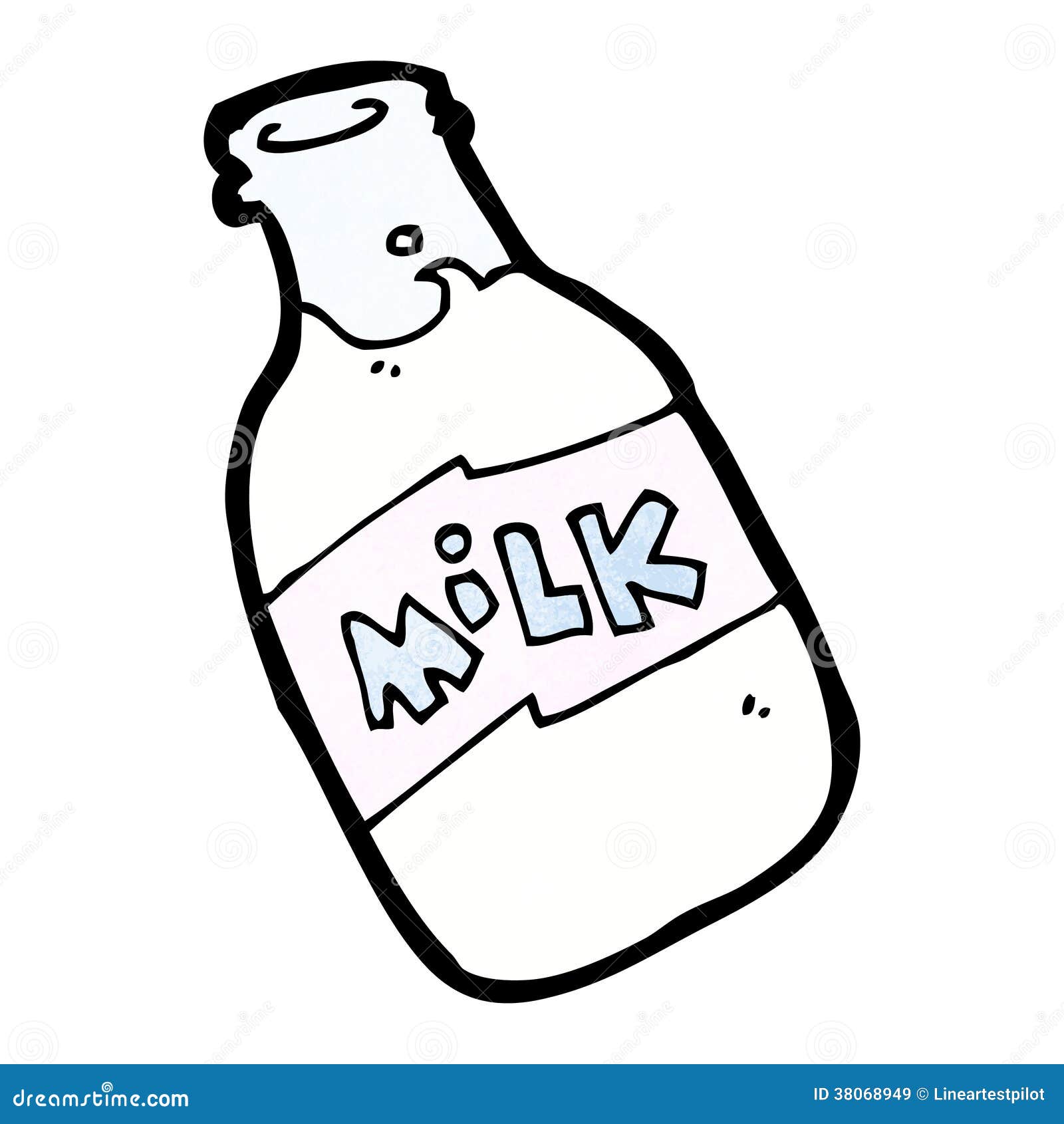 Cartoon milk bottle stock illustration. Illustration of traditional -  38068949