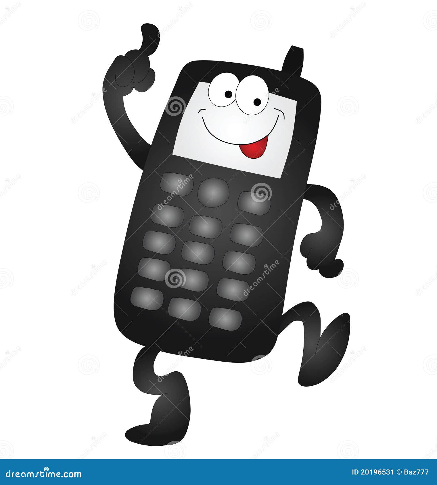 Cartoon mobile phone stock vector. Illustration of telephone - 20196531