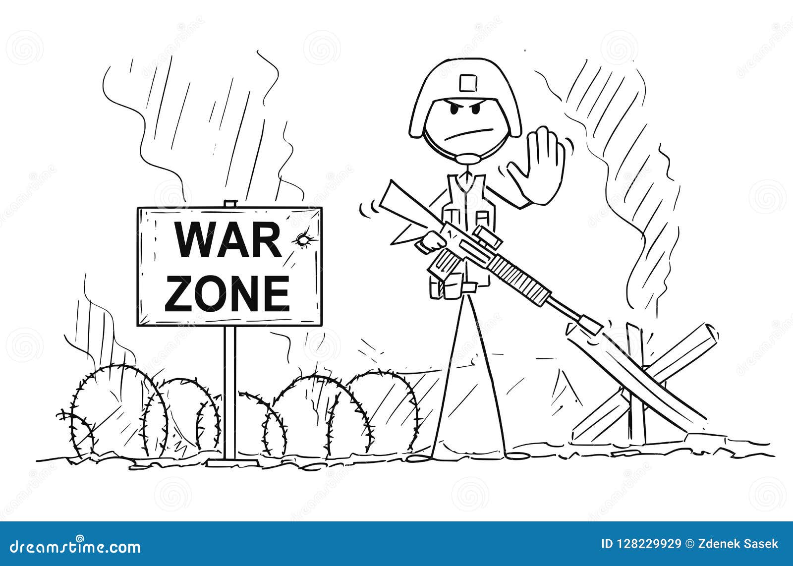Cartoon of Modern Soldier on Battlefield Showing Stop Gesture Stock Vector - Illustration of gesture, danger: 128229929 Cartoon of Modern Soldier on Battlefield Showing Stop Gesture Stock Vector - Illustration of gesture, danger: 128229929