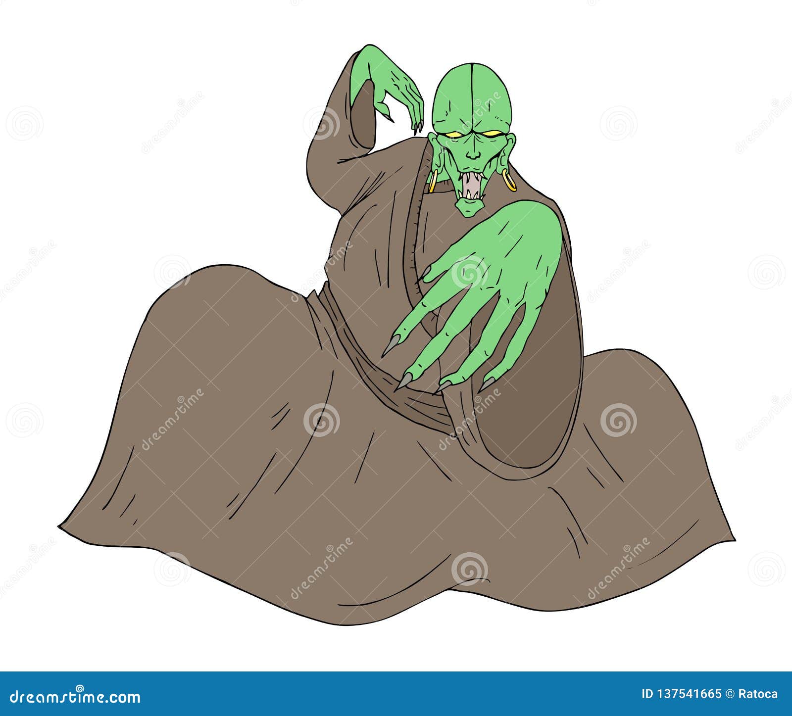 Cartoon monster draw stock vector. Illustration of terror 137541665