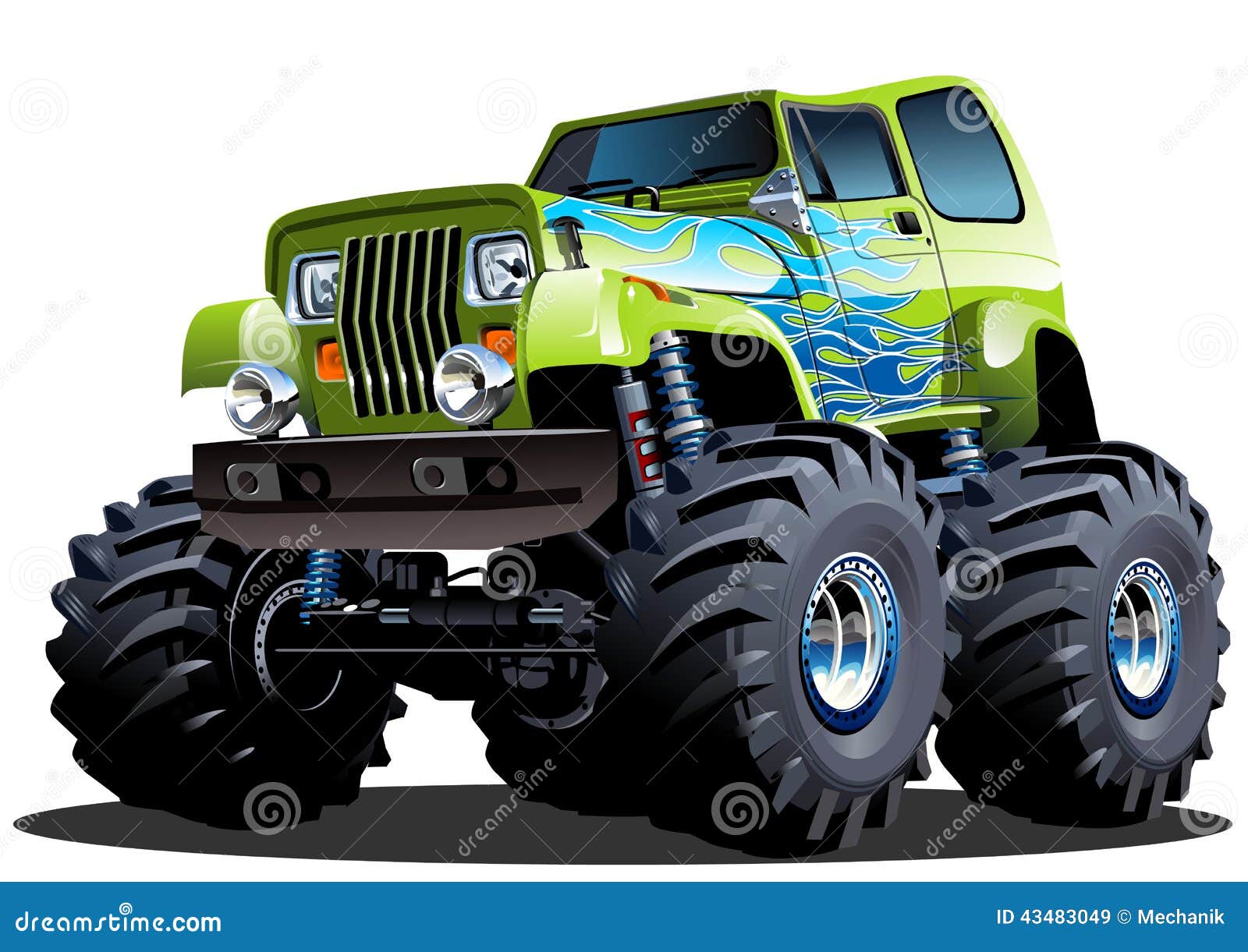 cartoon monster truck