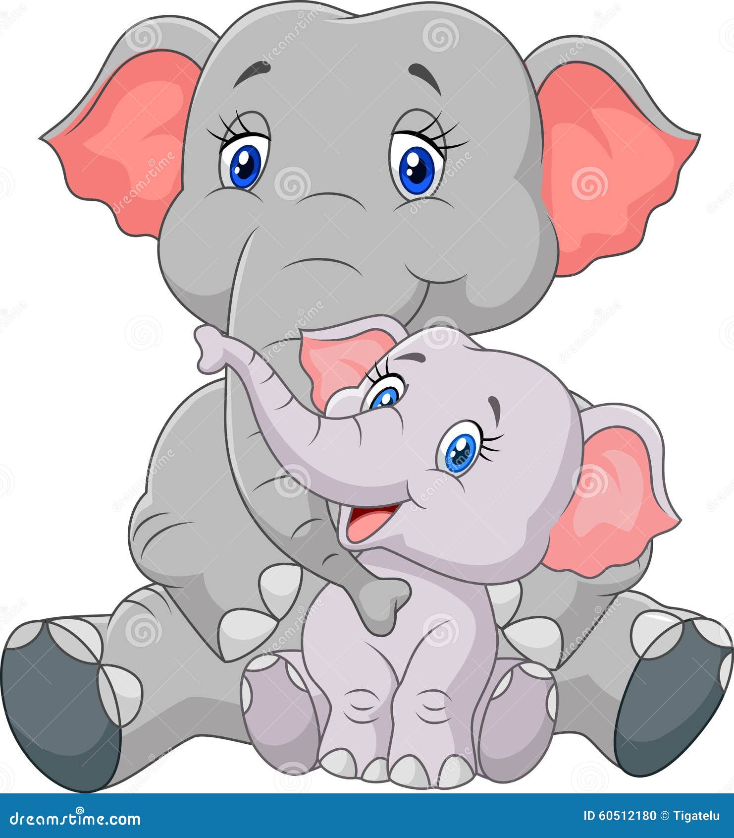 baby elephant and mother wallpaper