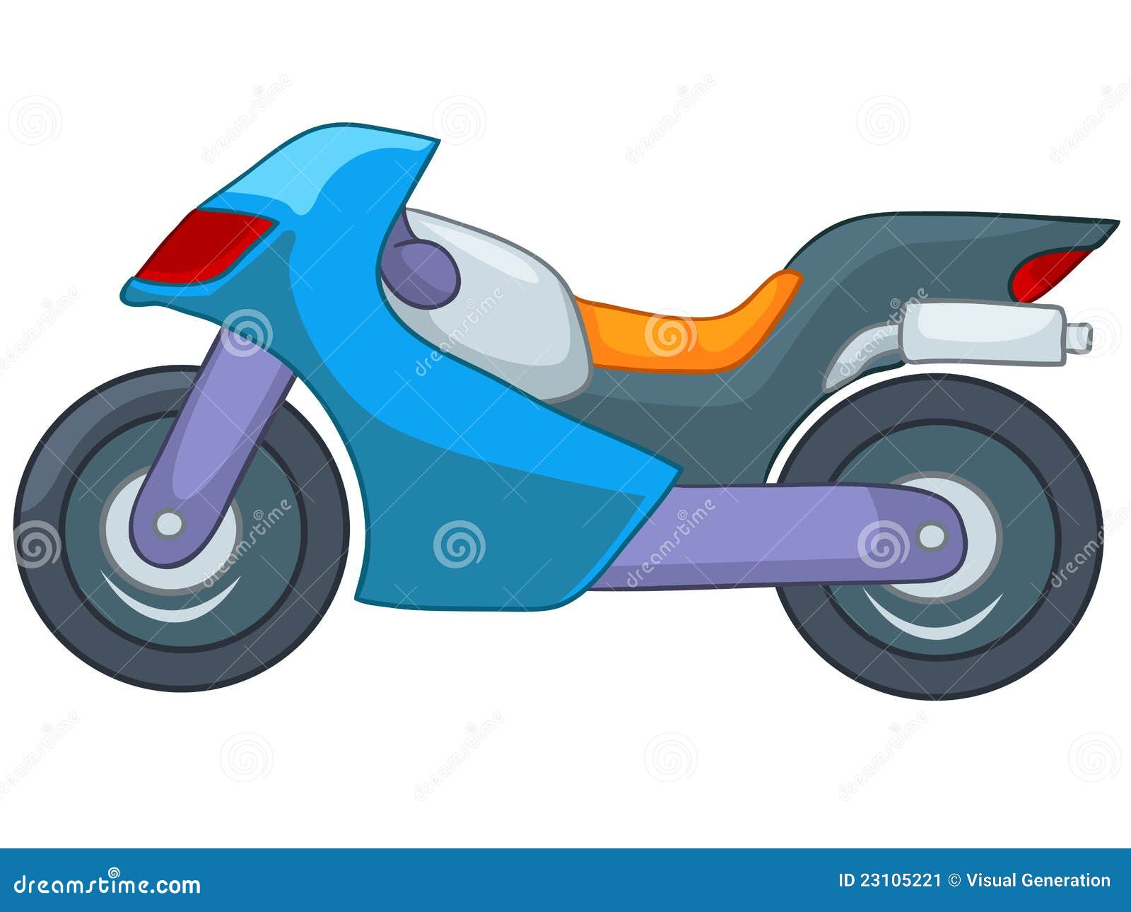 Cartoon Motorcycle stock vector. Image of transportation 23105221