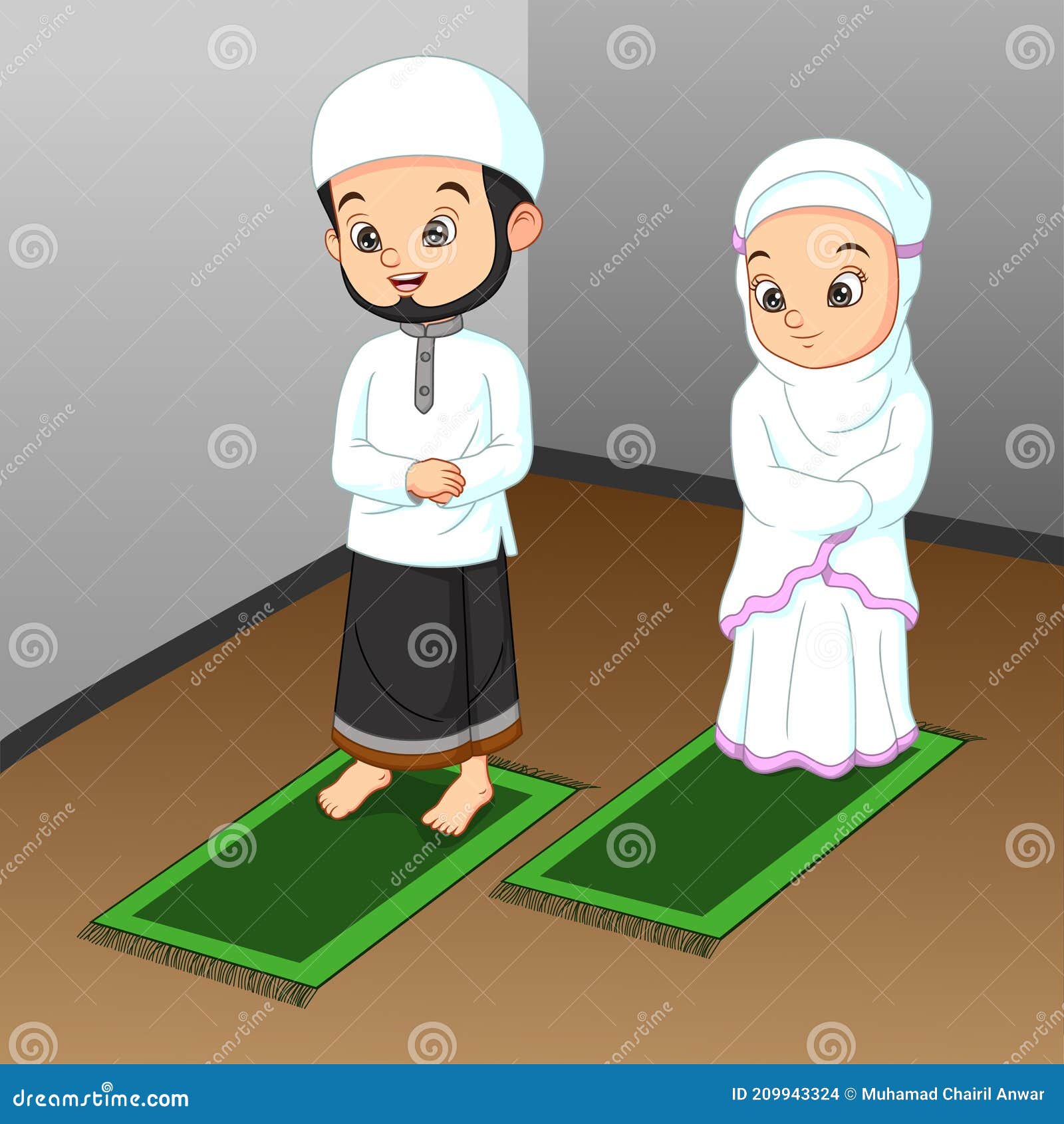 Cartoon Muslim Men and Women Praying Stock Vector - Illustration of pray, character: 209943324 Cartoon Muslim Men and Women Praying Stock Vector - Illustration of pray, character: 209943324