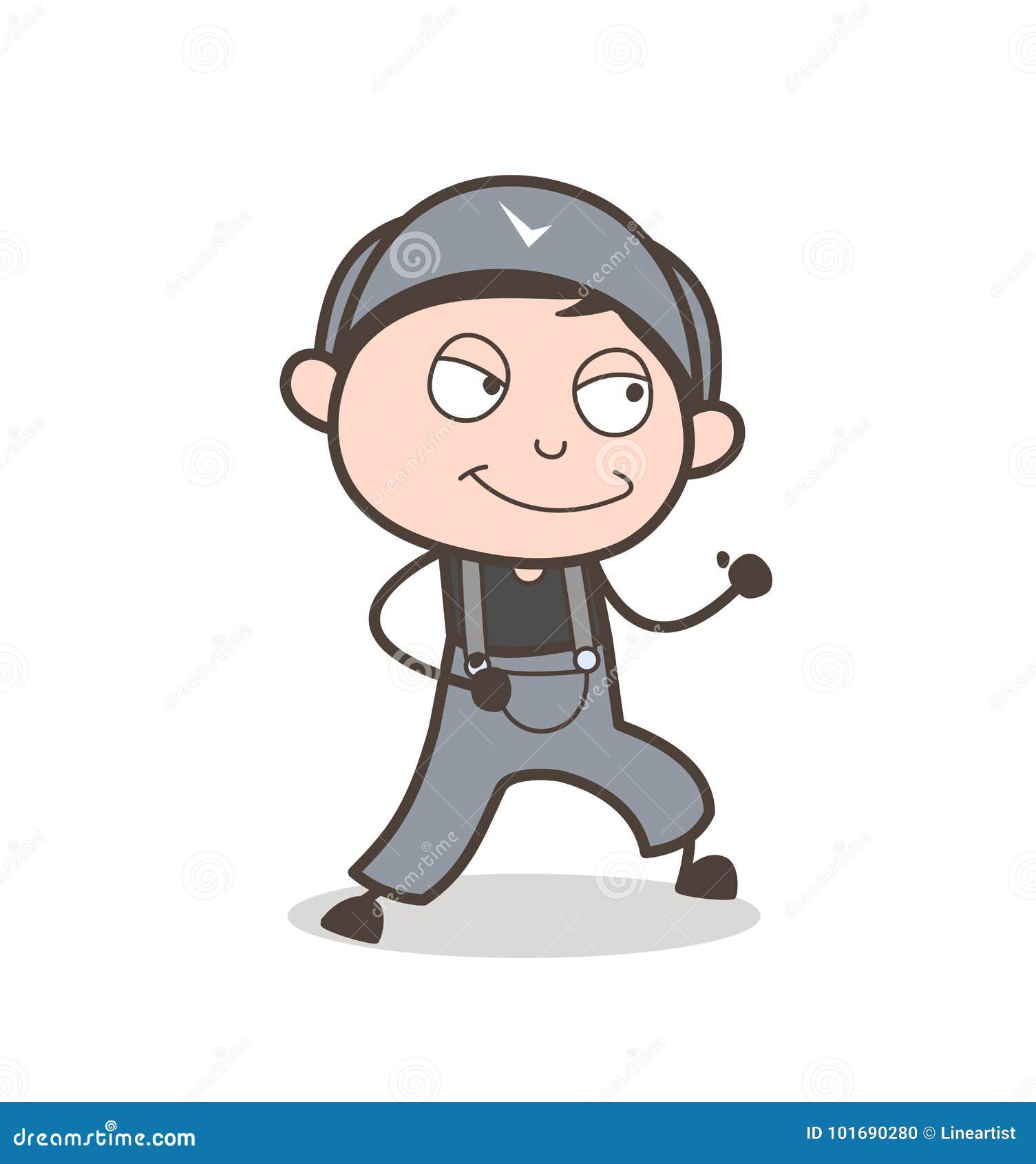 Cartoon Naughty Young Boy Face Expression Vector Stock Illustration