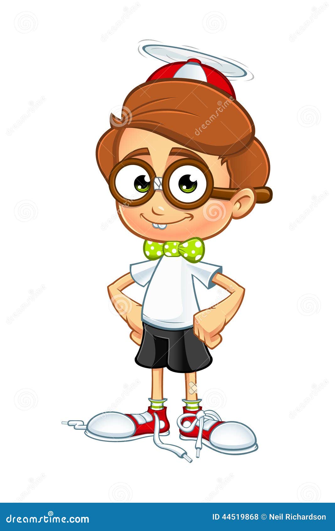 Cartoon Nerd Boy Character stock vector. Illustration of vector - 44519868