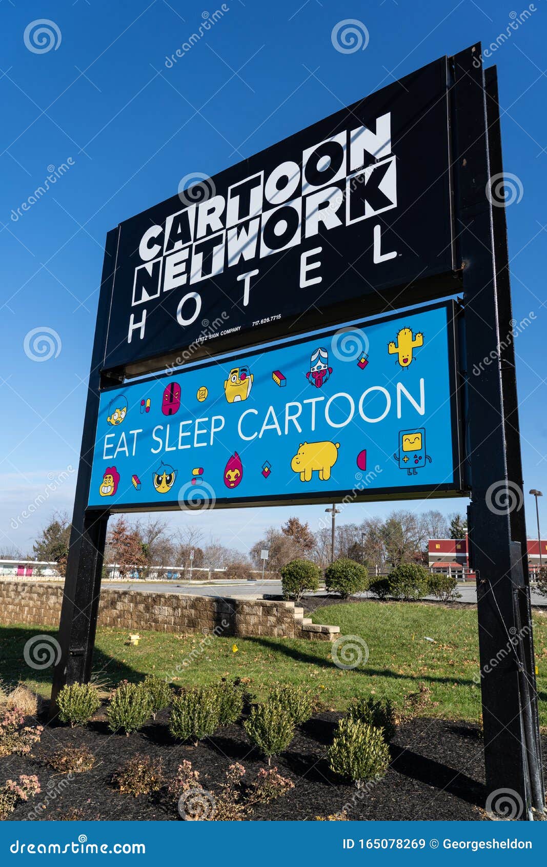 The Cartoon Network Hotel Sign Editorial Stock Image - Image of pool,  accommodation: 165078269