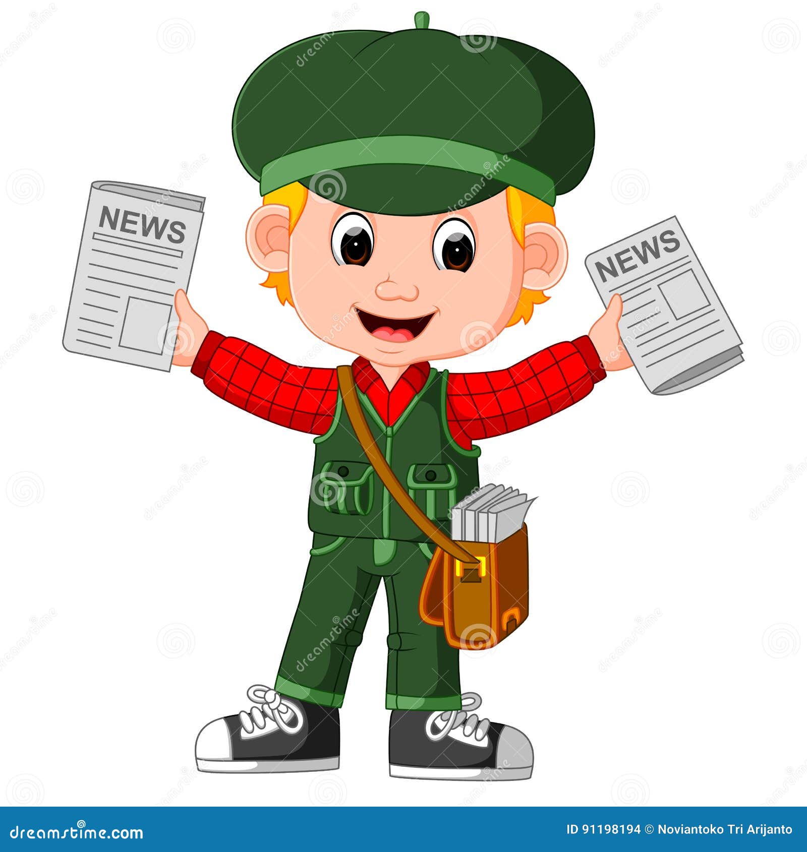 Stock Illustrations – 1,135 Newspaper Boy Stock Illustrations, Vectors & Clipart - Dreamstime