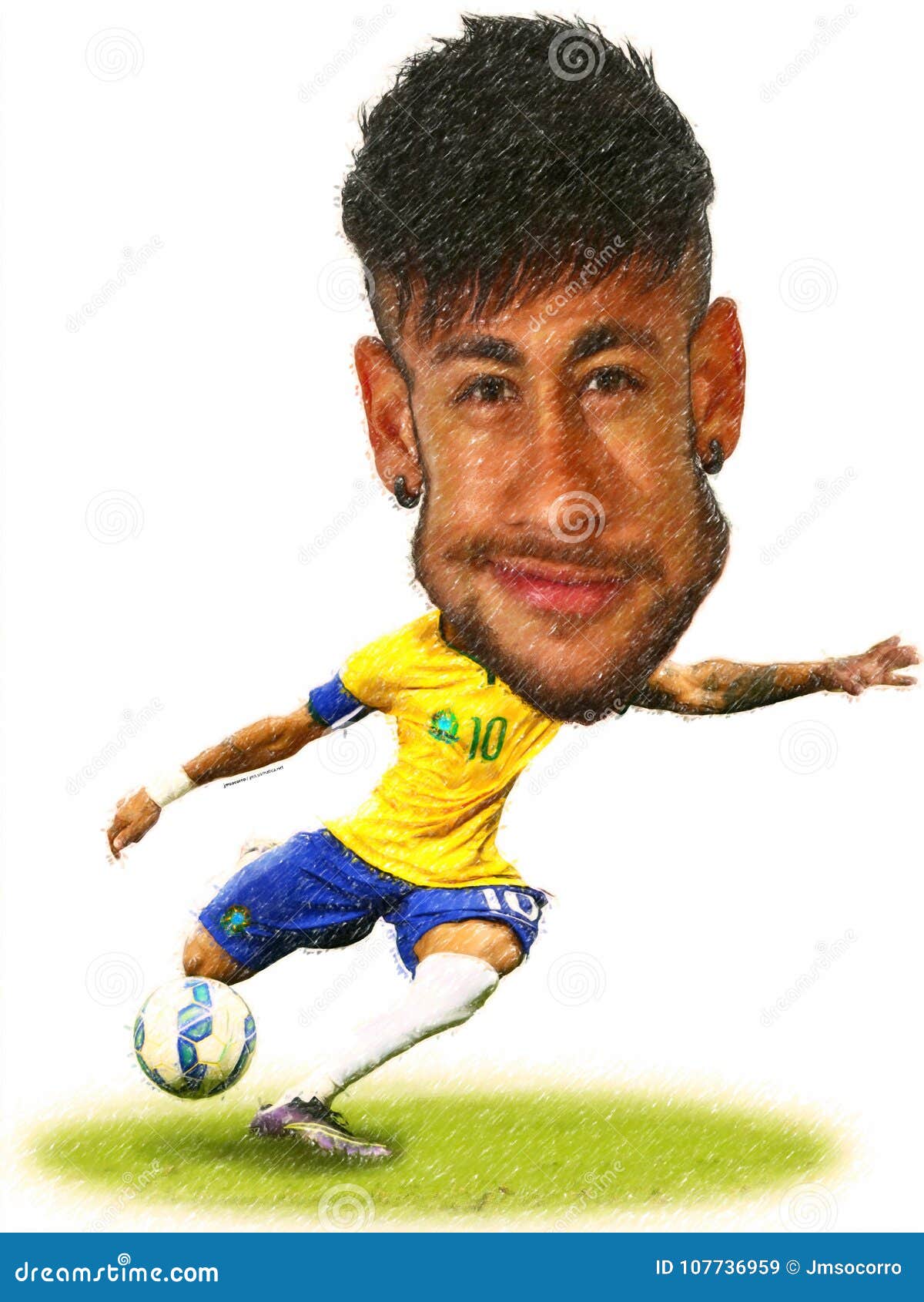 Cartoon of Neymar Forward of Brazil National Team Editorial Stock Image -  Illustration of rusia, footballer: 107736959