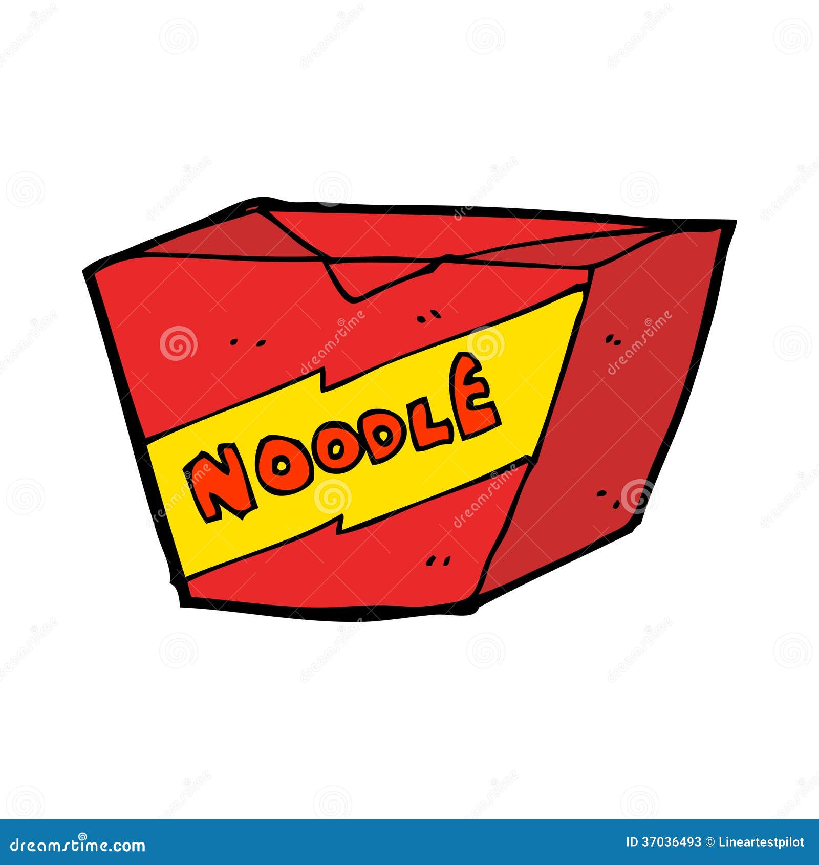 Cartoon noodle box stock vector. Illustration of funny 37036493