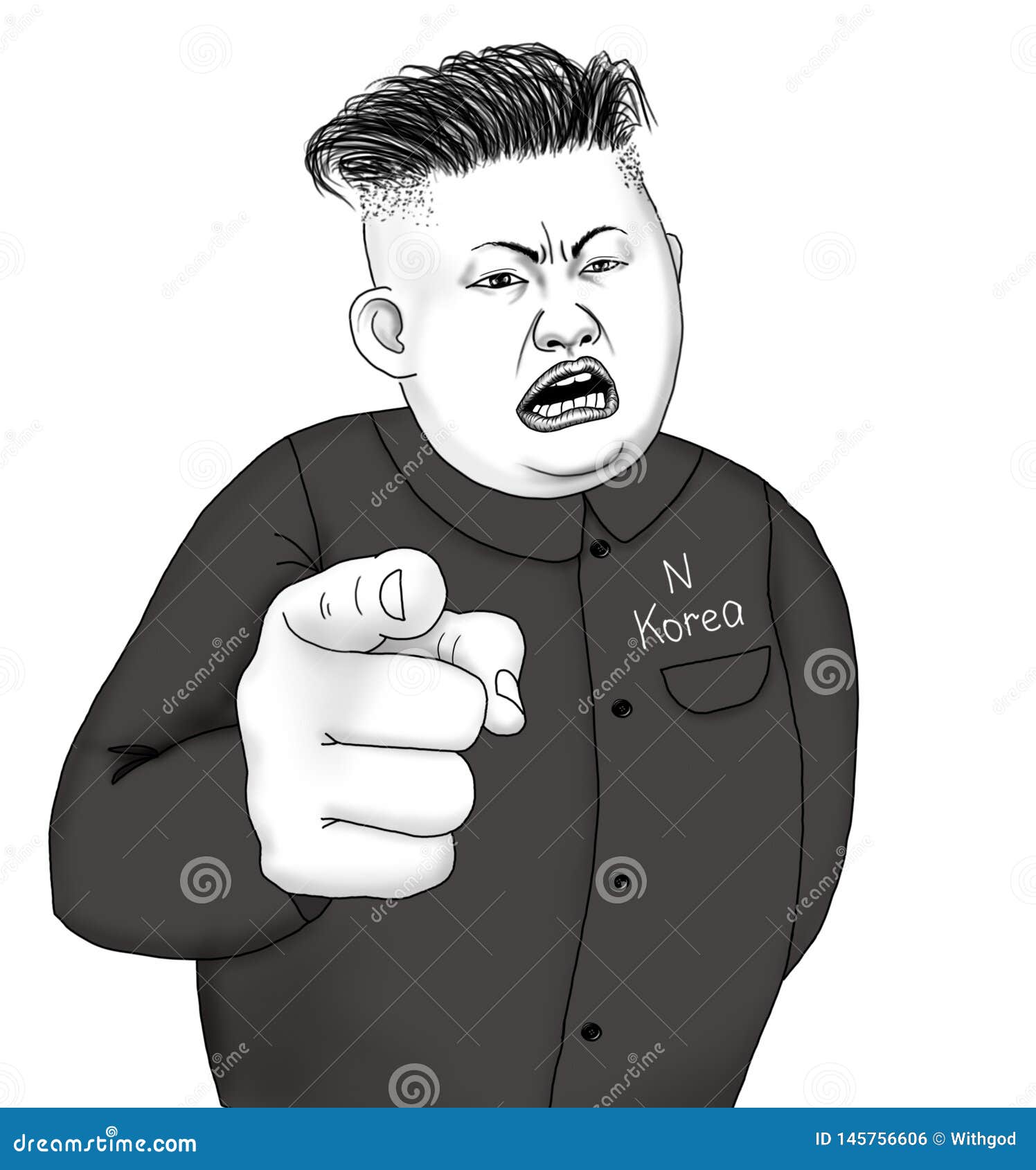 Cartoon Of North Korea President Editorial Photo - Illustration of ...