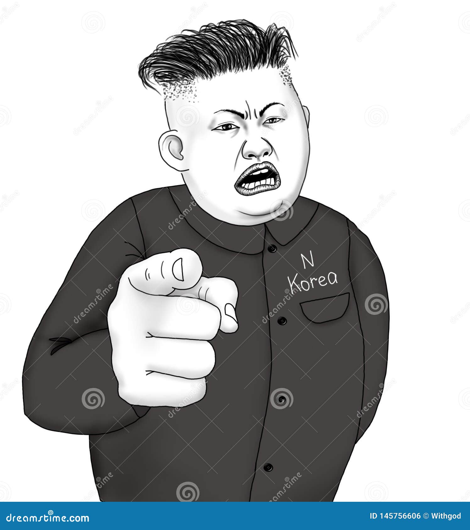 Cartoon Of North Korea President Editorial Photo - Illustration of ...