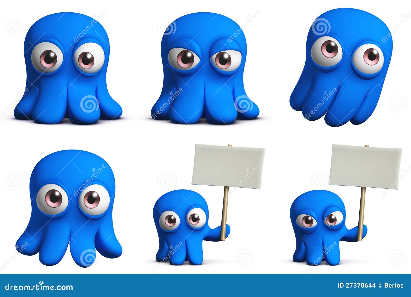 Cartoon octopus stock illustration. Illustration of octopus - 27370644