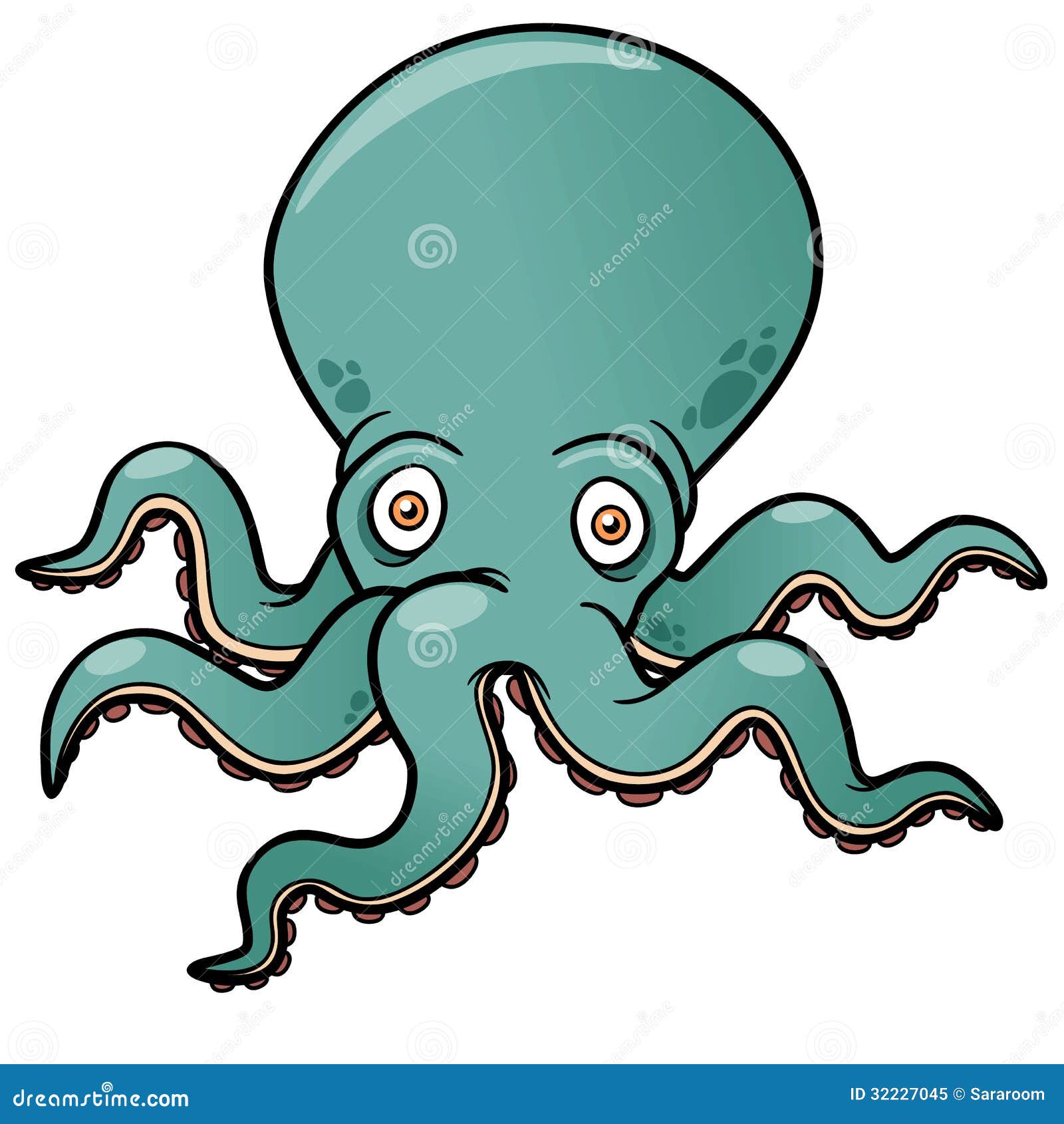 Cartoon octopus stock vector. Illustration of wildlife - 32227045